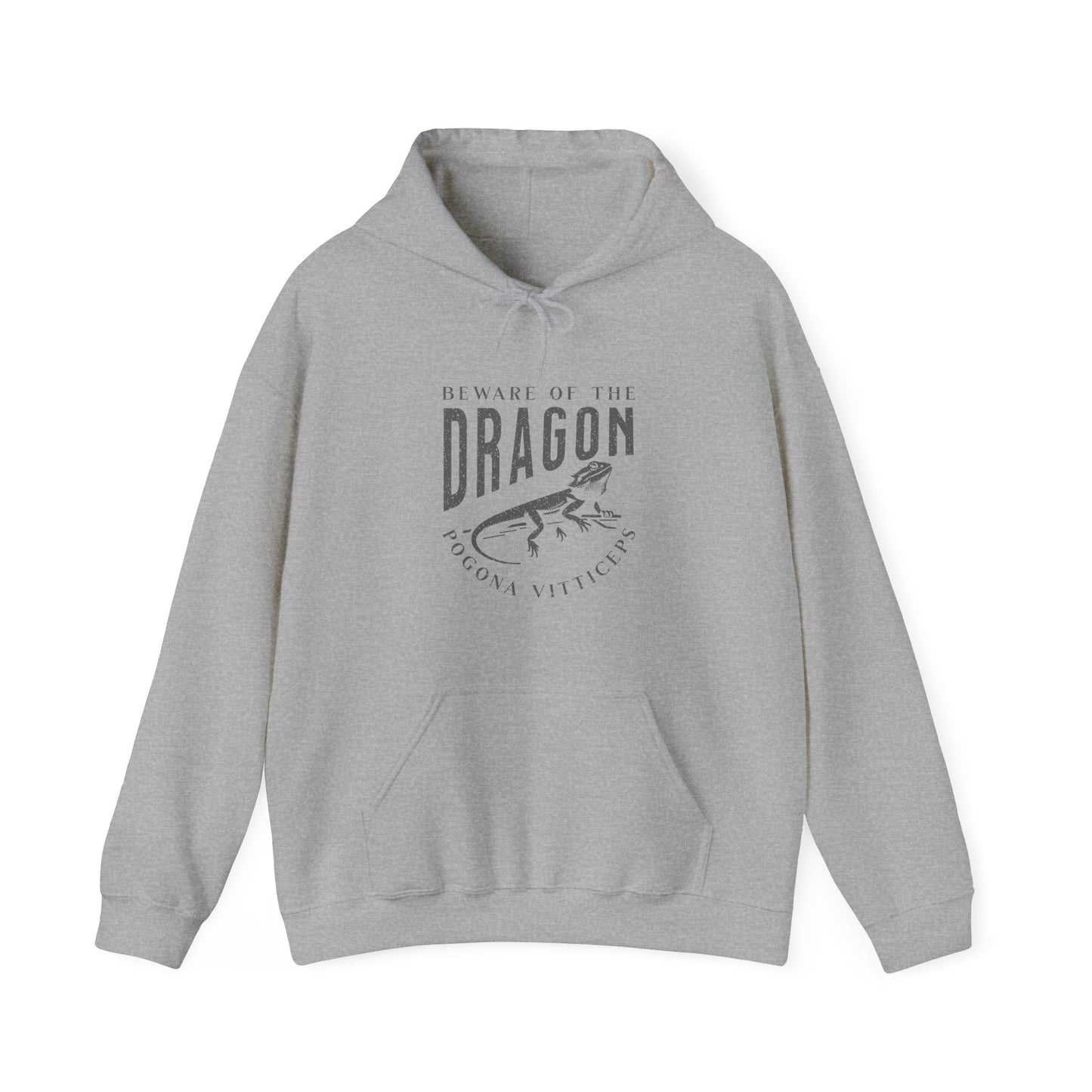 Beware of the Dragon | Bearded Dragon Hooded Sweatshirt | Reptile Hoodie