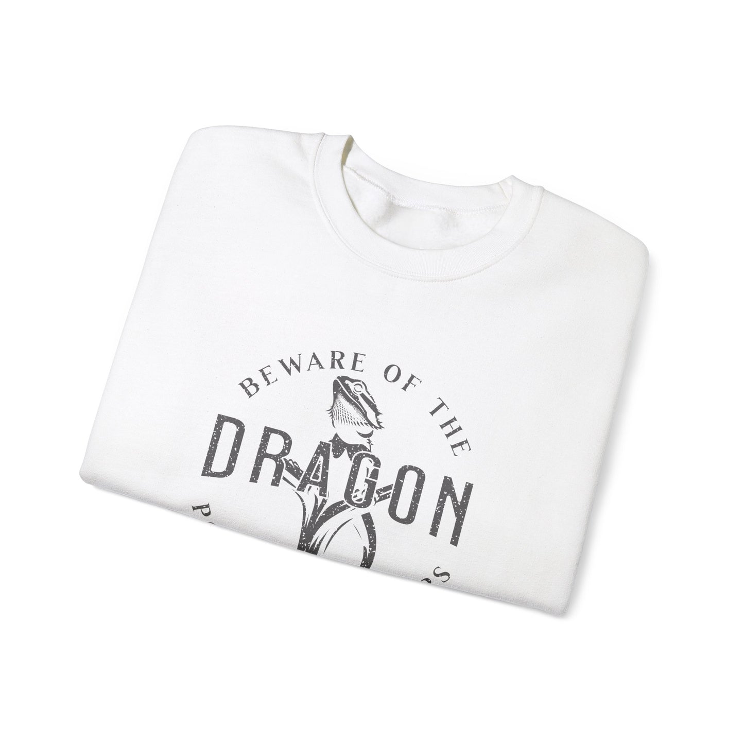 Beware of the Dragon | Bearded Dragon Unisex Crewneck Sweatshirt