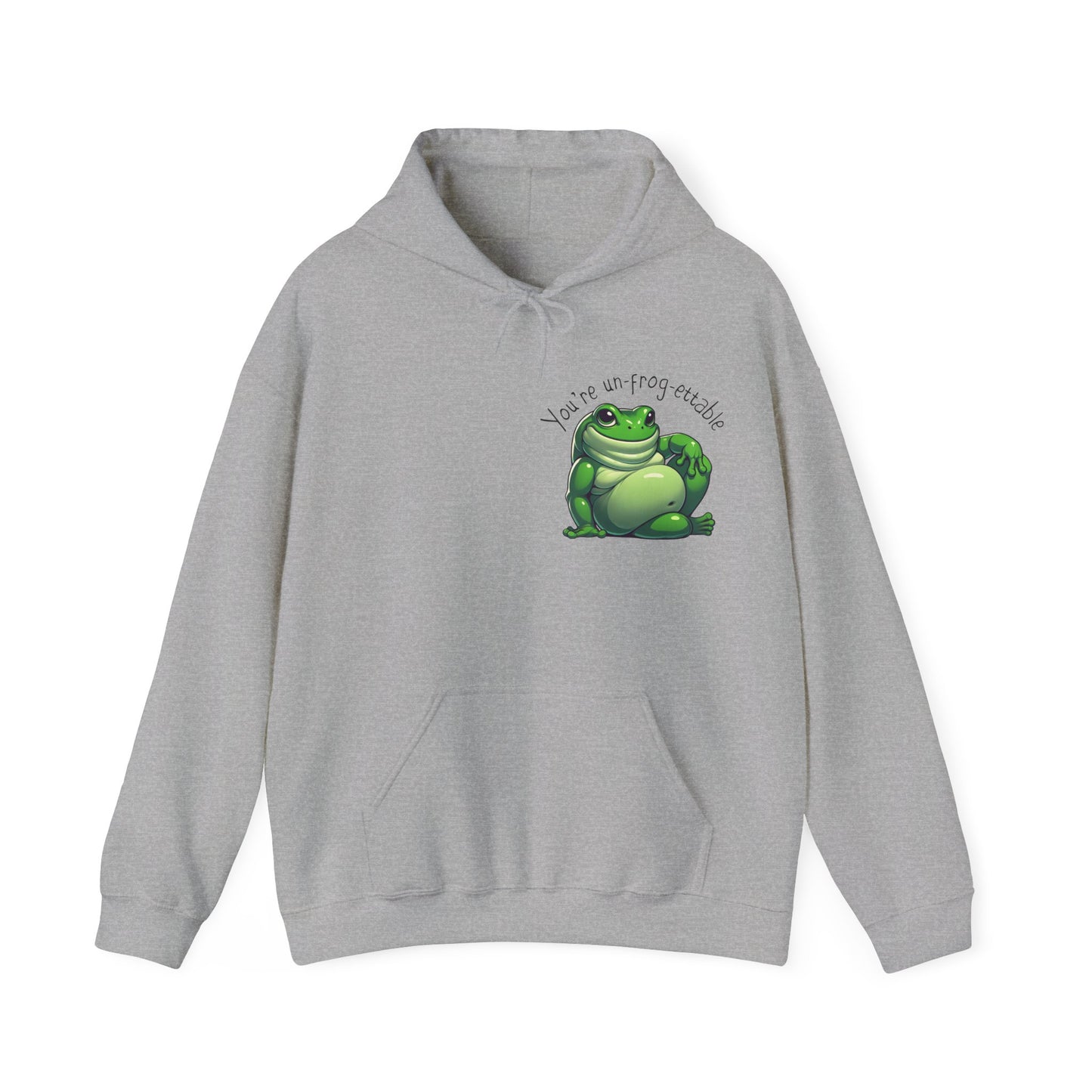 Green Tree Frog Valentine's Day Unisex Hooded Sweatshirt, Frog Lover Gift, Gift for Her, Gift for Him, Cute Frog Hoodie