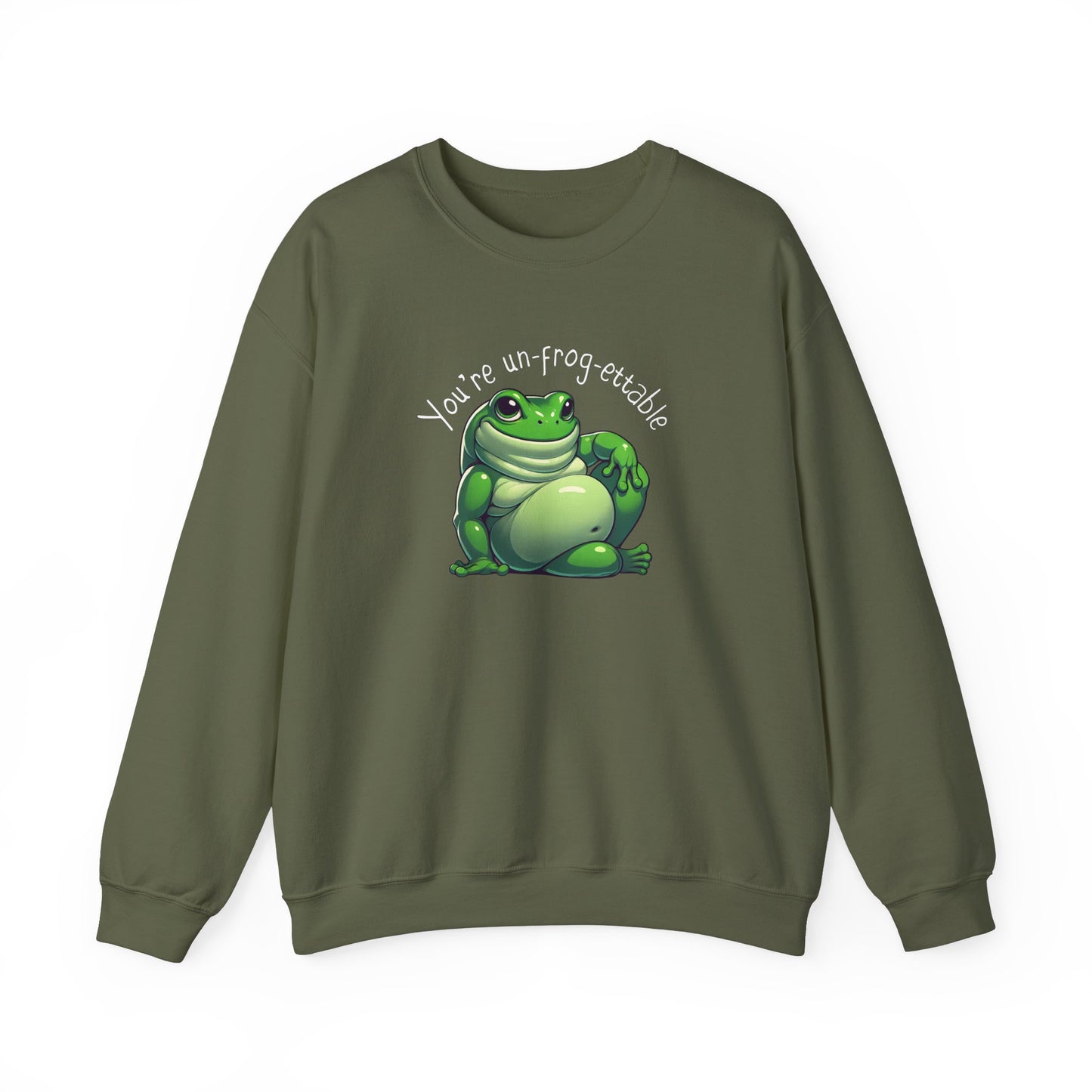 Green Tree Frog Valentine's Day Unisex Crewneck Sweatshirt, Frog Lover Gift, Gift for Her, Gift for Him, Cute Frog Sweatshirt