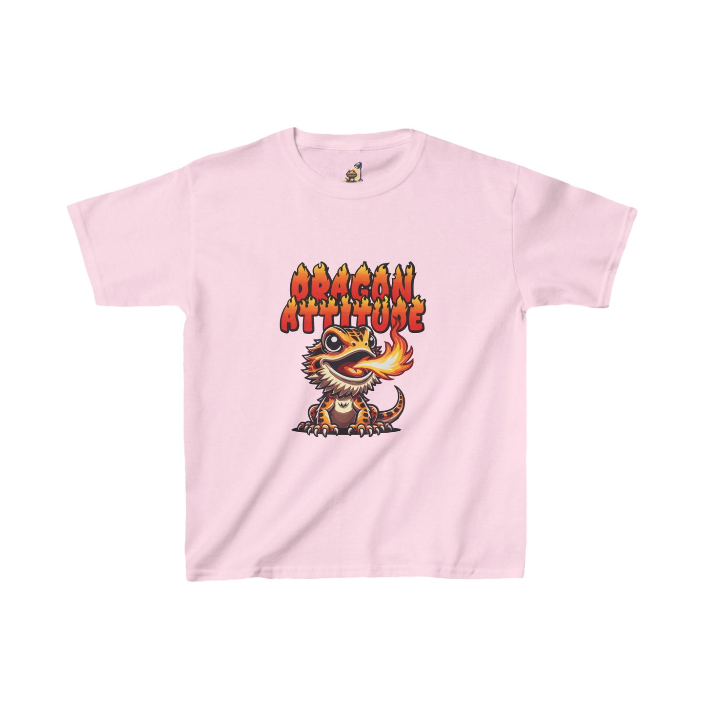 Kids Bearded Dragon Cotton T-shirt | Dragon Attitude | Gift for Reptile Keeper