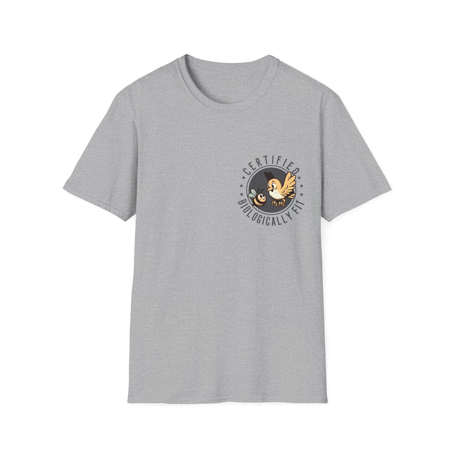 Certified Biologically Fit Unisex Softstyle T-Shirt, New Parents Gift, Mum and Dad Tee, Science Biology Shirt, Mother's Day, Father's Day