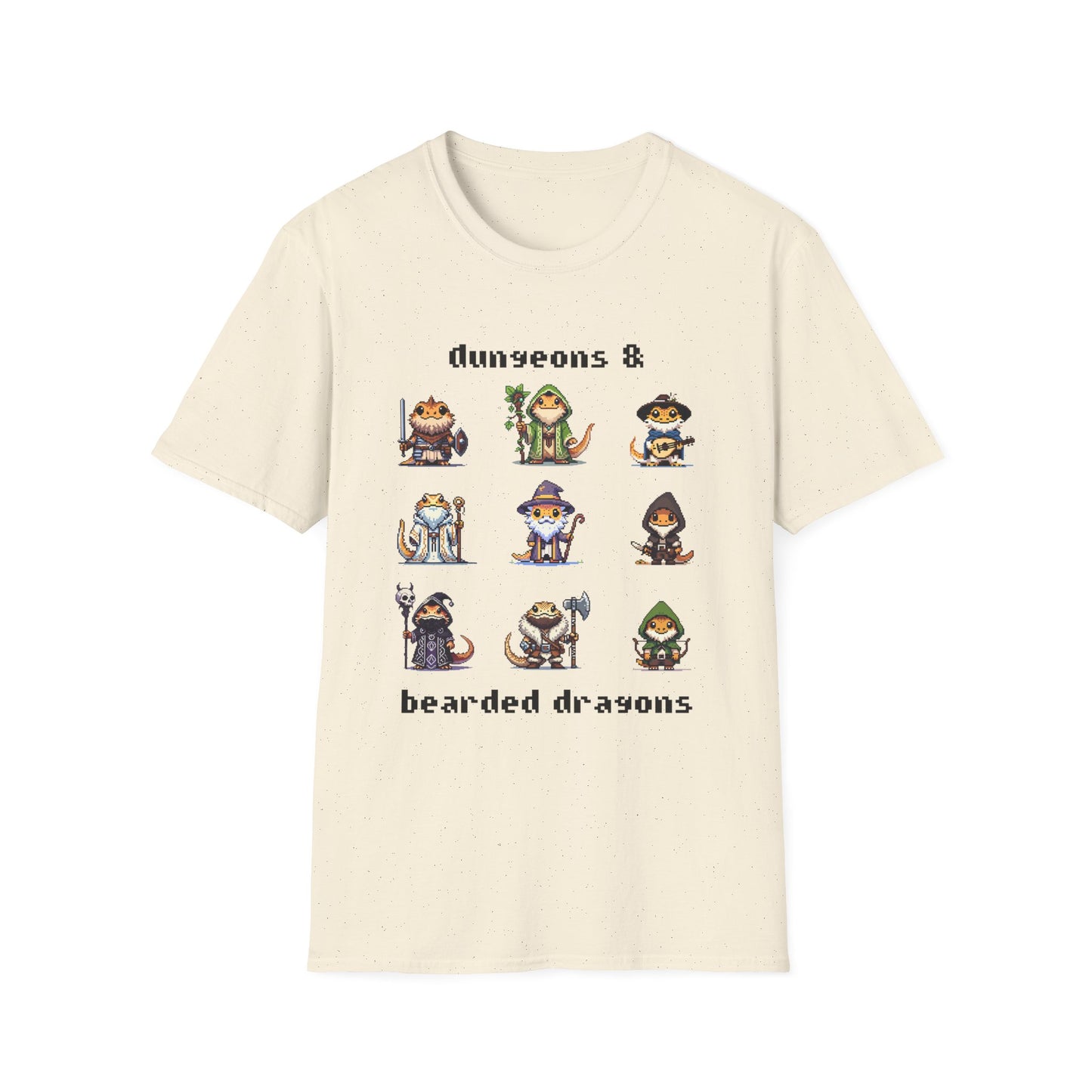 Dungeons and Bearded Dragons Shirt | Bearded Dragon Pixel Art | Unisex Softstyle T-Shirt | Reptile DnD Shirt