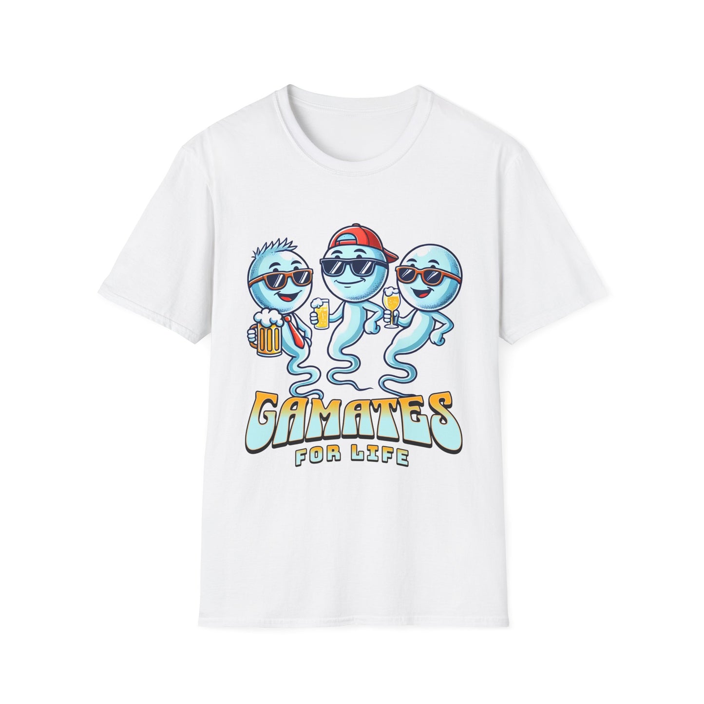 Gamates For Life | Funny Biology Unisex Softstyle T-Shirt