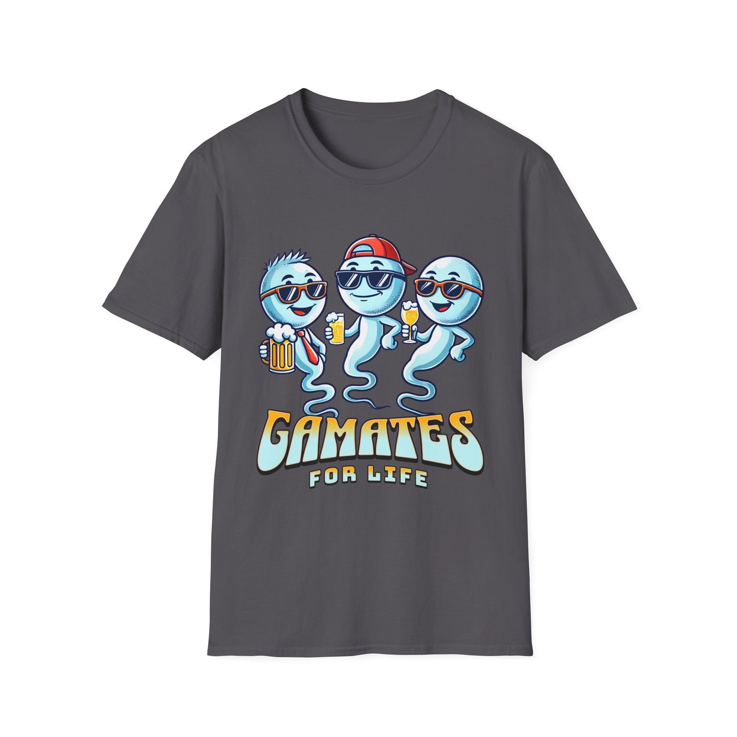 Gamates For Life | Funny Biology Unisex Softstyle T-Shirt