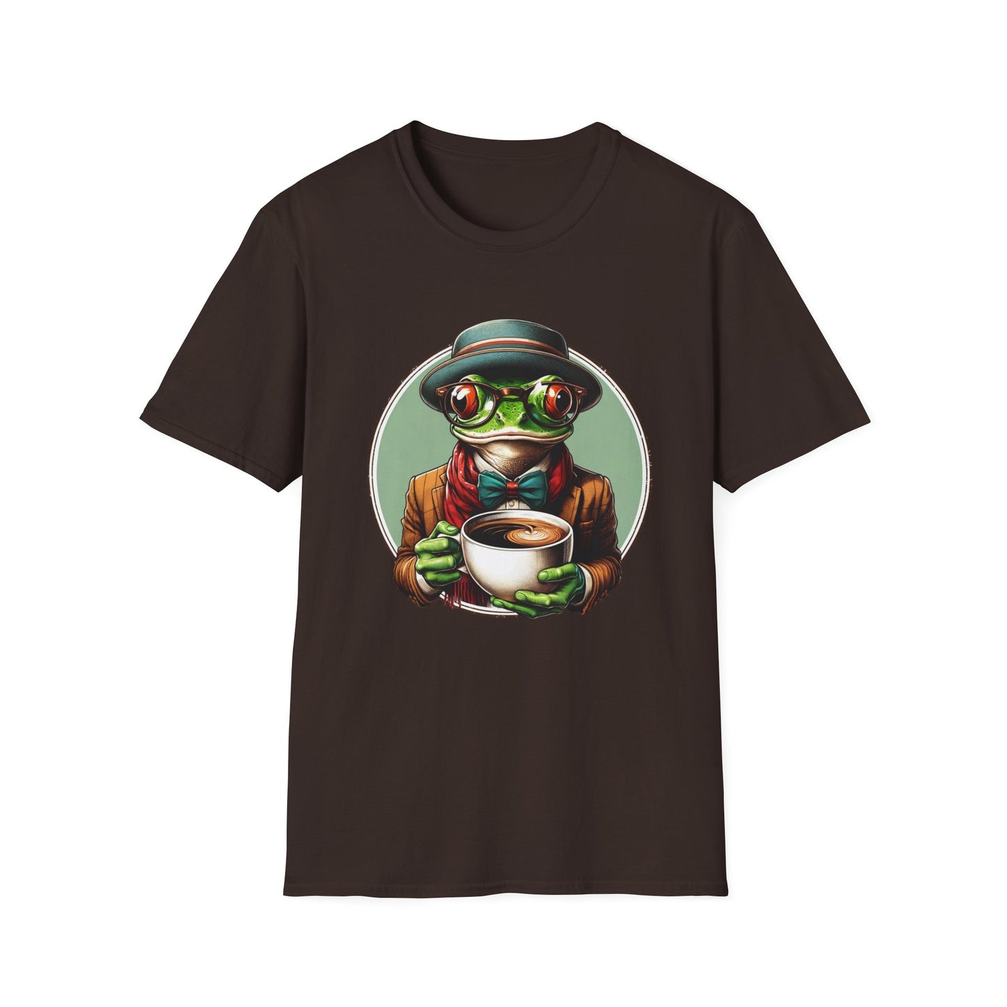 Coffee Time | Green Tree Frog Unisex Softstyle T-Shirt