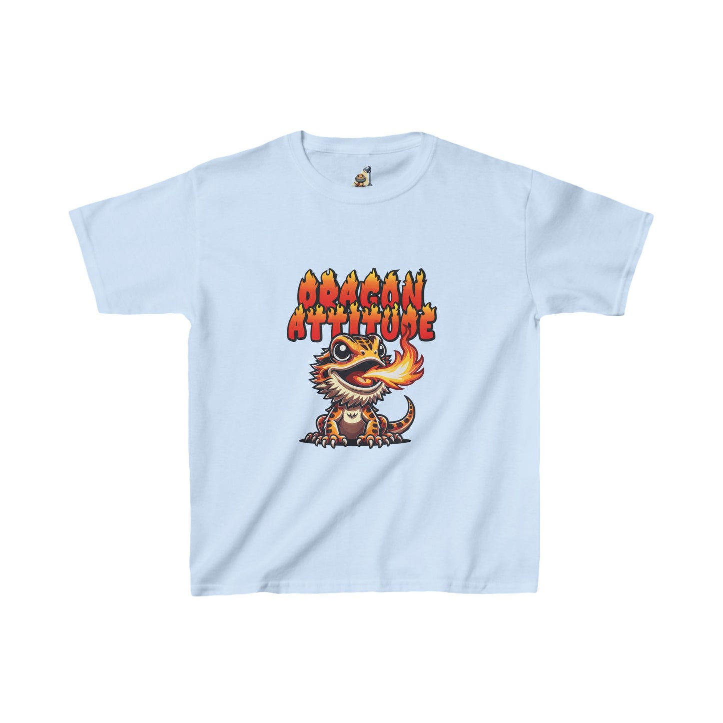 Kids Bearded Dragon Cotton T-shirt | Dragon Attitude | Gift for Reptile Keeper