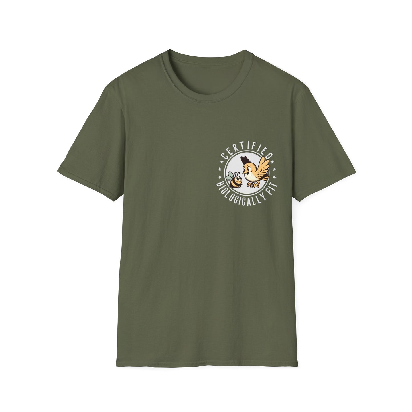 Certified Biologically Fit Unisex Softstyle T-Shirt, New Parents Gift, Mum and Dad Tee, Science Biology Shirt, Mother's Day, Father's Day
