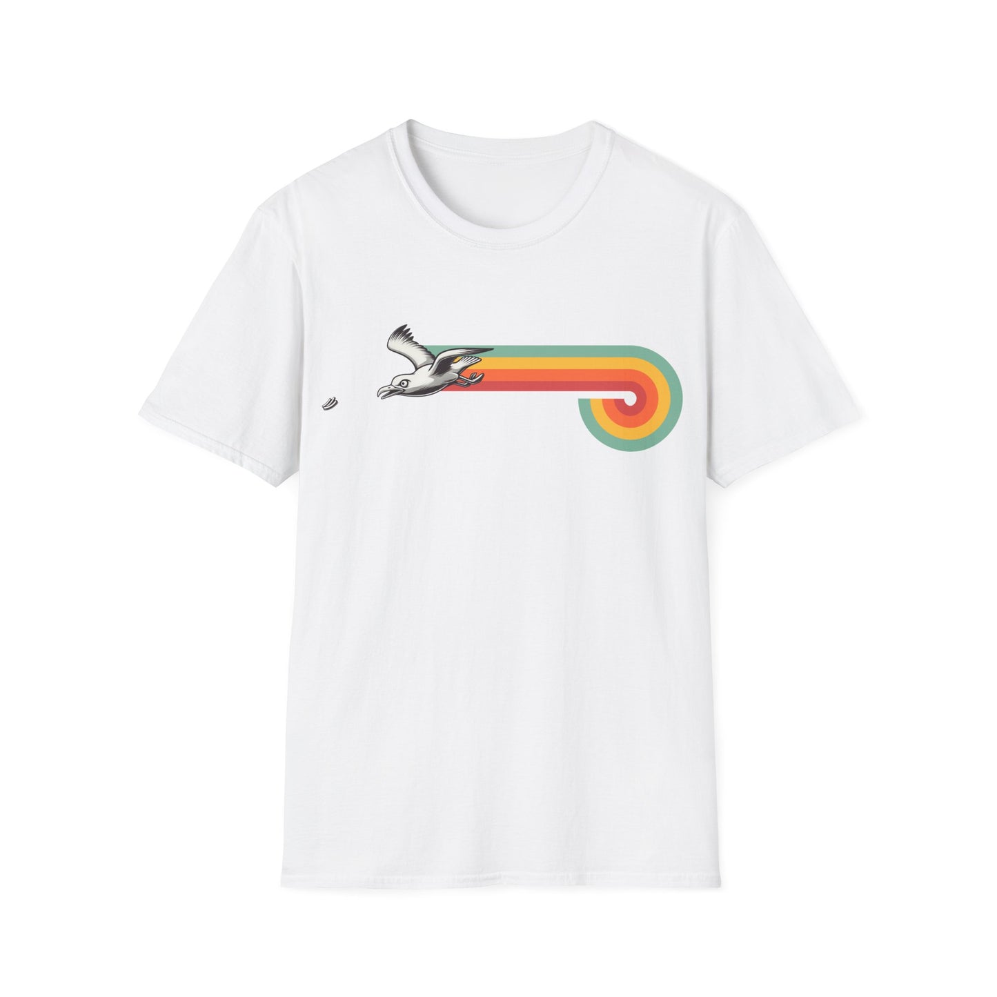 Seagull Chip Unisex T-Shirt, Retro Beach Tee, Bird Lover Gift, Ocean Graphic Shirt, Vintage Seaside Top