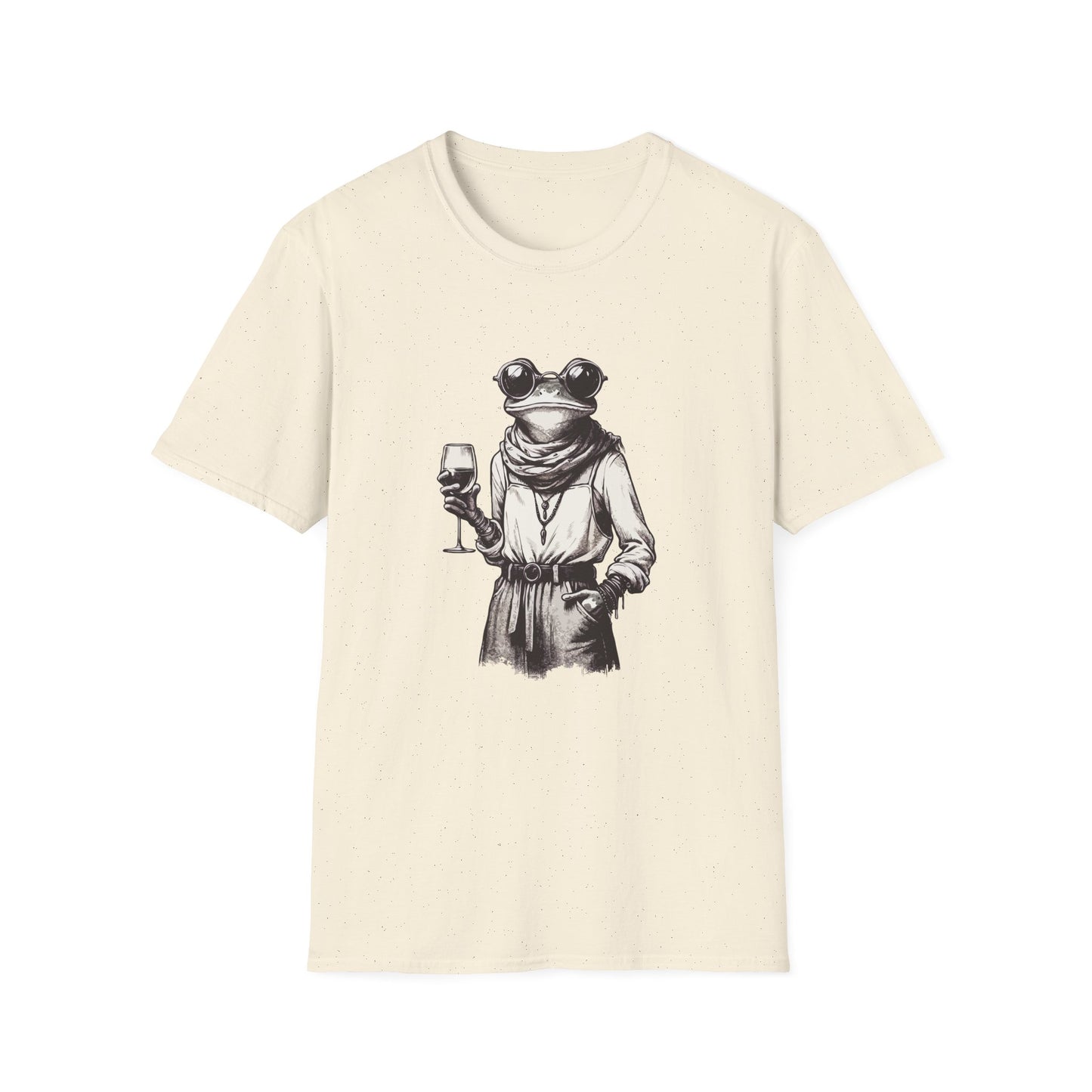 Wino Hipster Frog Unisex Softstyle T-Shirt