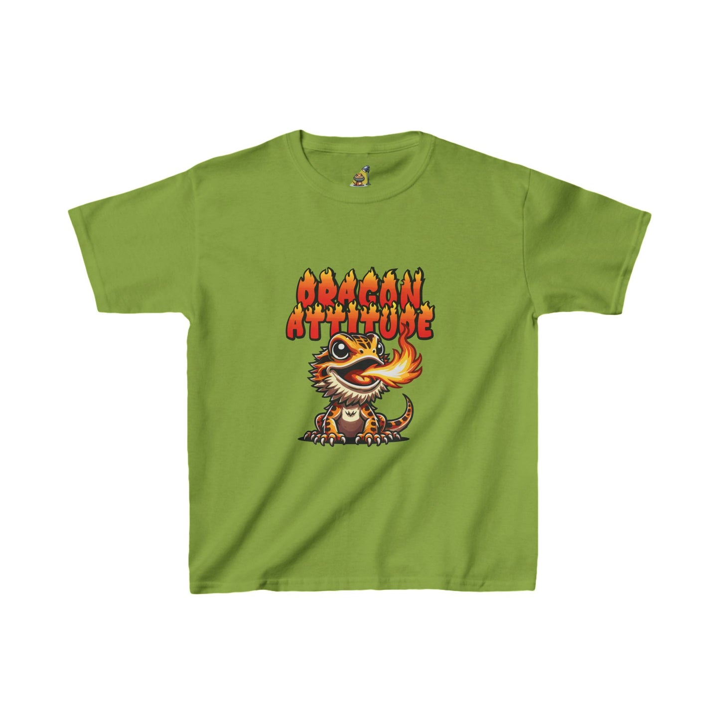 Kids Bearded Dragon Cotton T-shirt | Dragon Attitude | Gift for Reptile Keeper