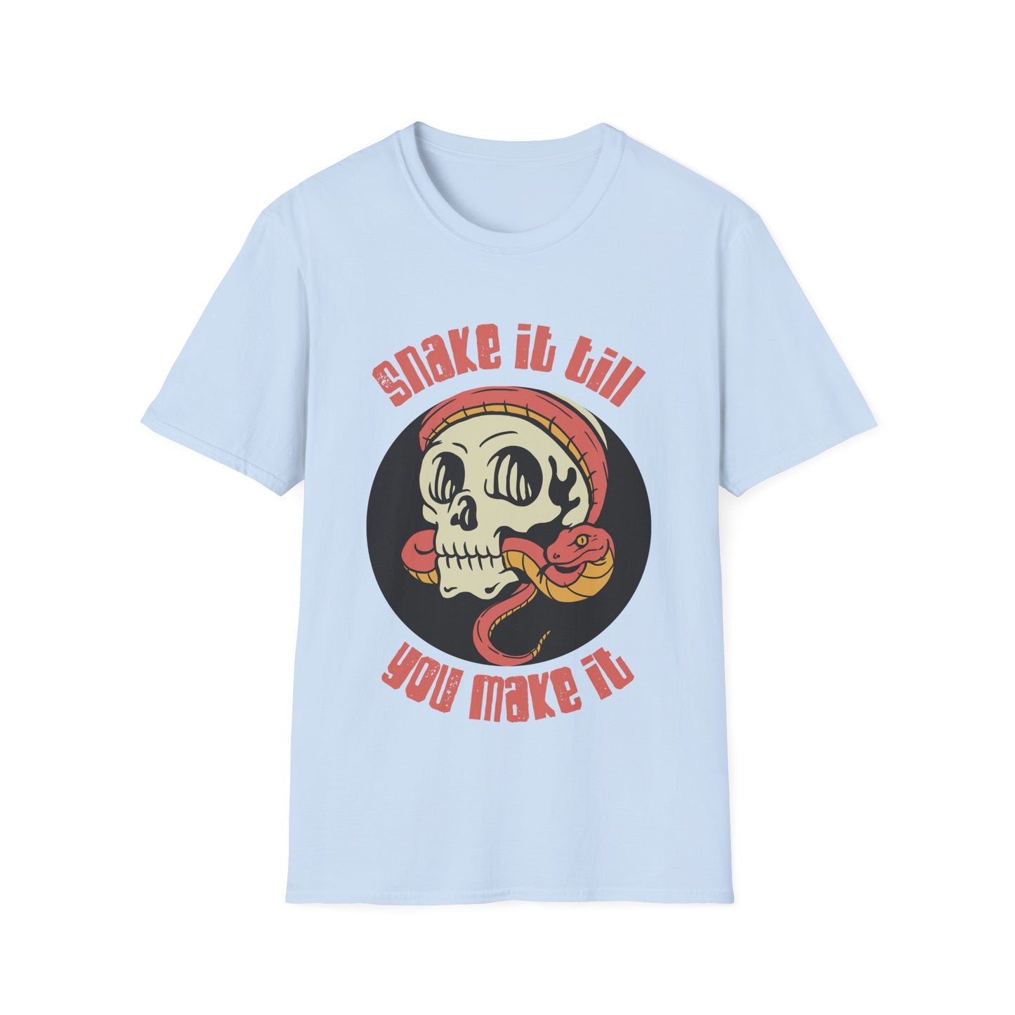 Snake It Till You Make It Unisex Softstyle T-Shirt | Reptile Lovers Gift