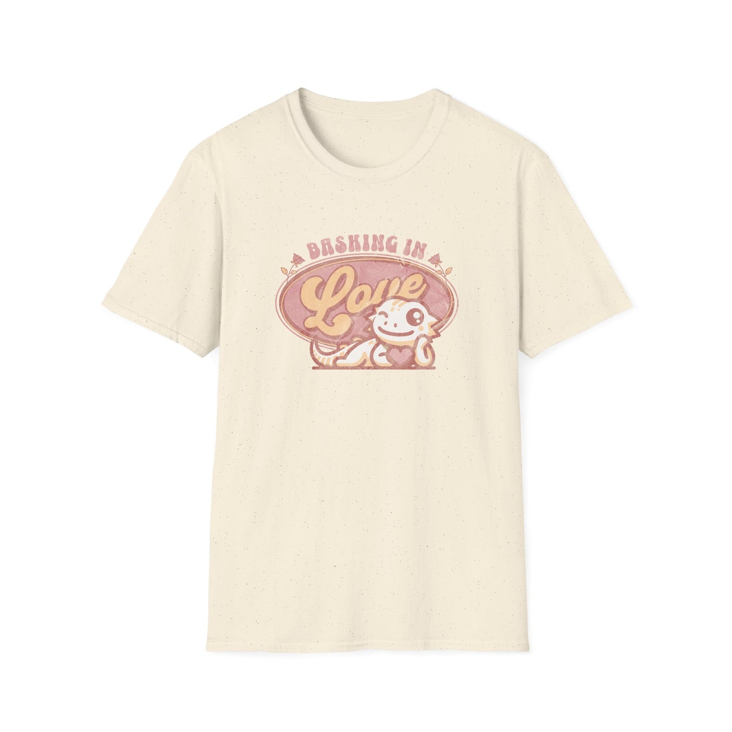 Basking in Love Bearded Dragon Unisex Softstyle T-Shirt | Valentine's Day Gift | Gift for Her | Pet Reptile Gift
