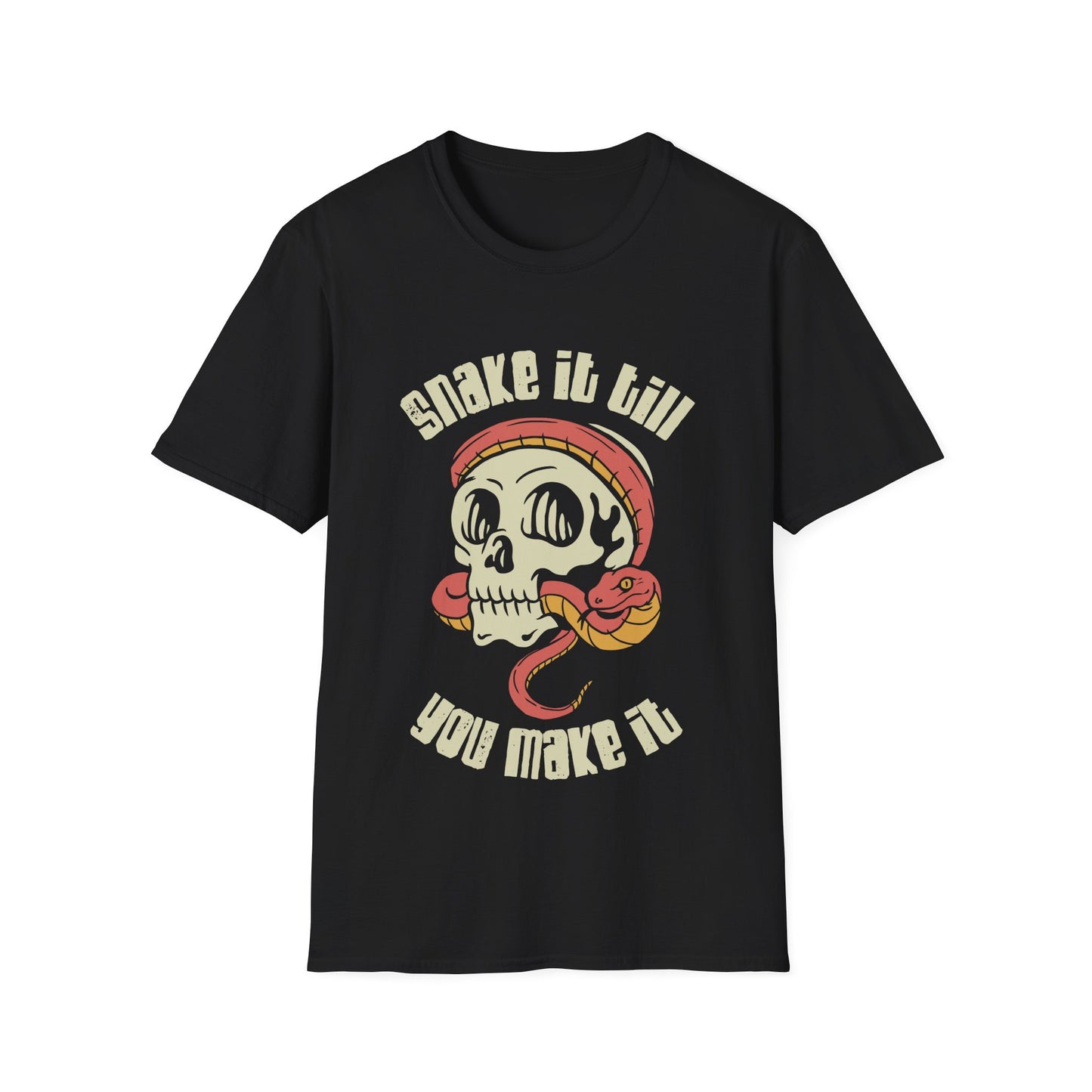 Snake It Till You Make It Unisex Softstyle T-Shirt | Reptile Lovers Gift