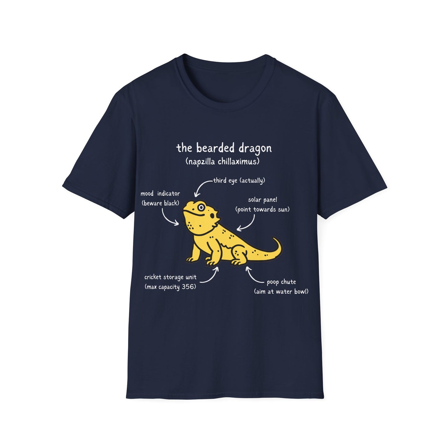 Anatomy of a Bearded Dragon Unisex Tee - Funny Reptile Lizard Shirt, Pet Owner Gift, Animal Lover Top, Herpetology Apparel, Reptile Keeper