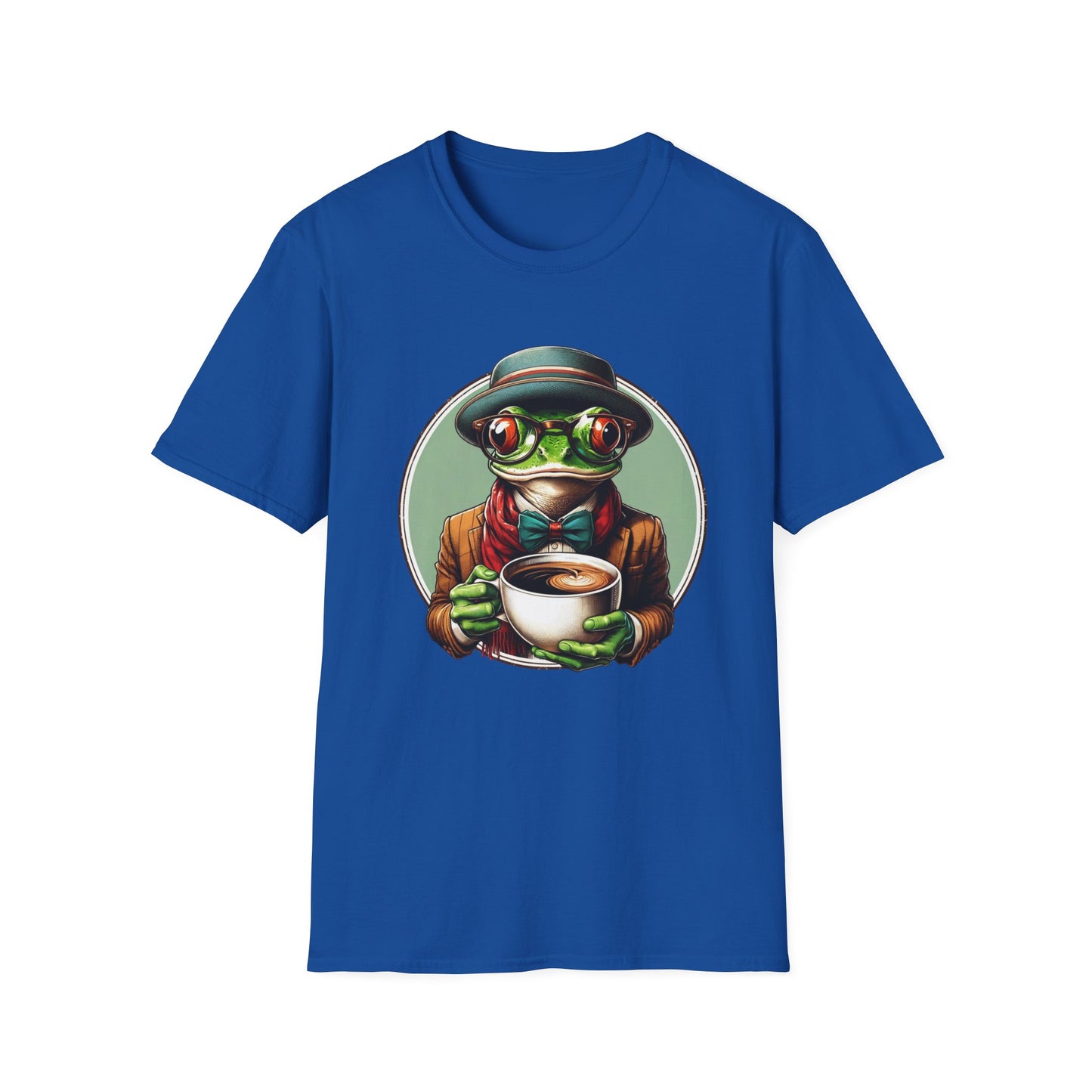 Coffee Time | Green Tree Frog Unisex Softstyle T-Shirt