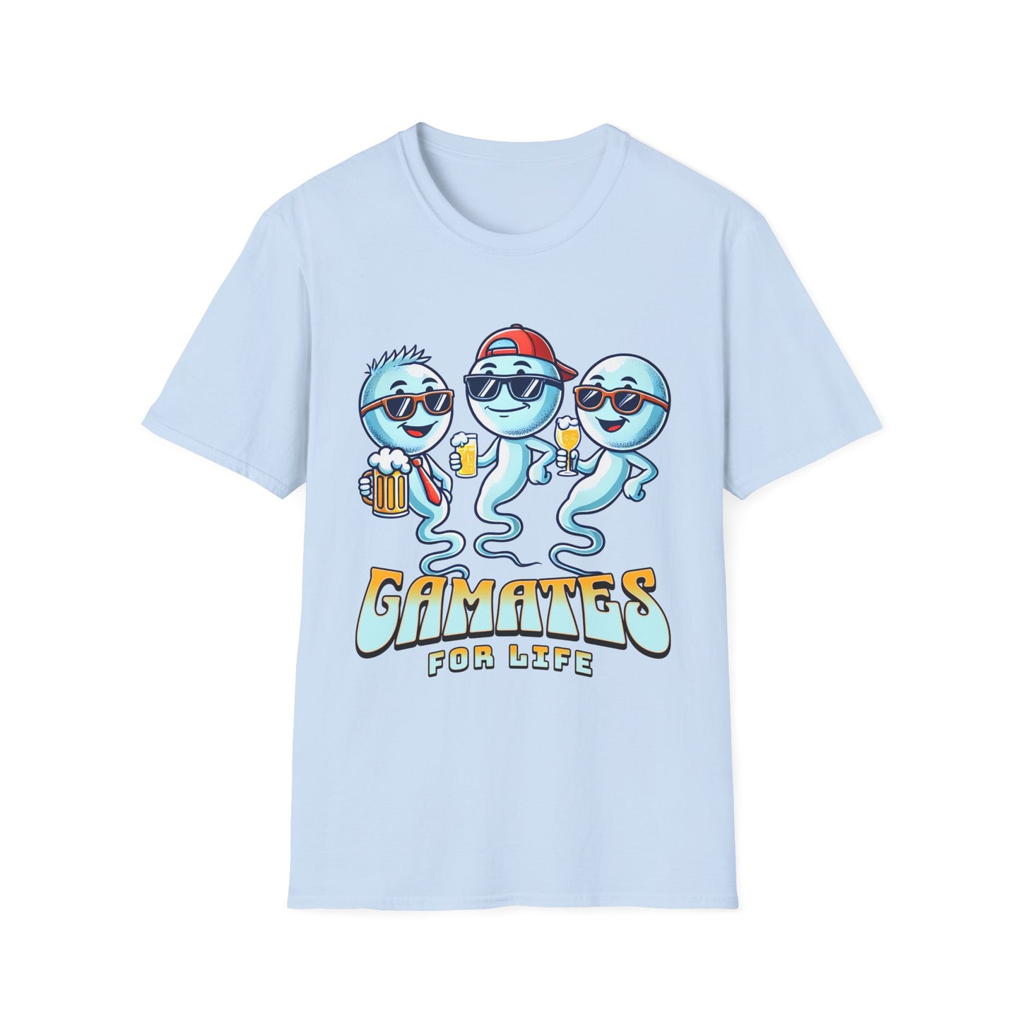 Gamates For Life | Funny Biology Unisex Softstyle T-Shirt
