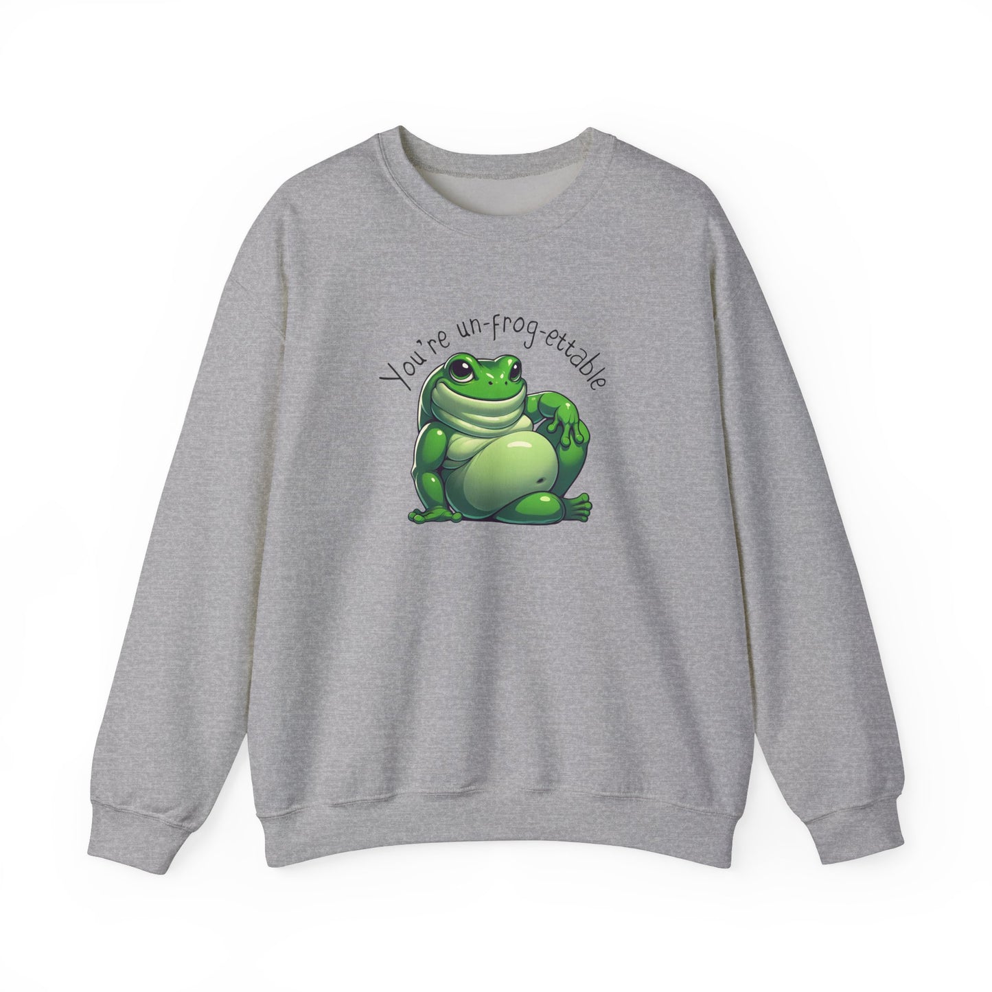 Green Tree Frog Valentine's Day Unisex Crewneck Sweatshirt, Frog Lover Gift, Gift for Her, Gift for Him, Cute Frog Sweatshirt