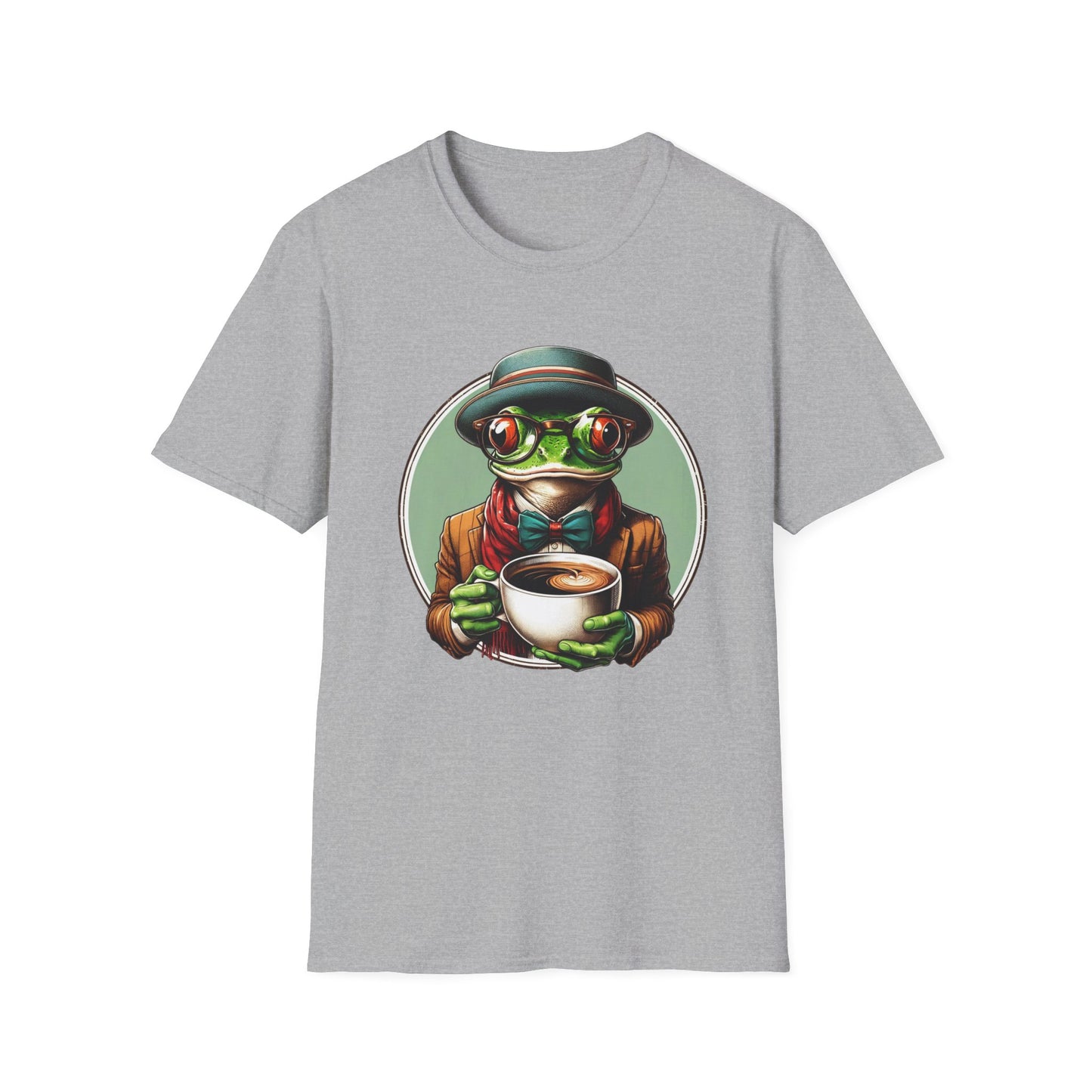 Coffee Time | Green Tree Frog Unisex Softstyle T-Shirt