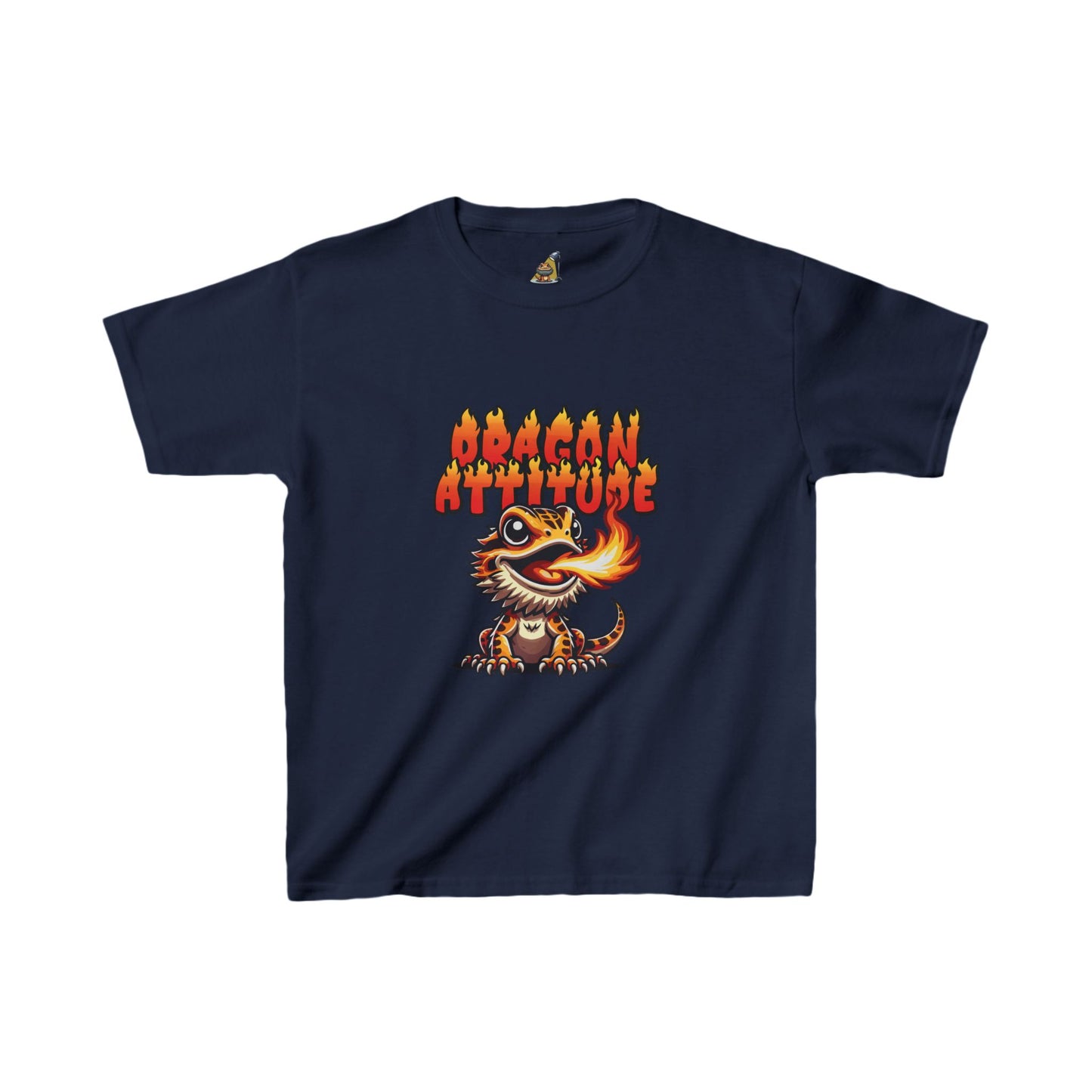 Kids Bearded Dragon Cotton T-shirt | Dragon Attitude | Gift for Reptile Keeper