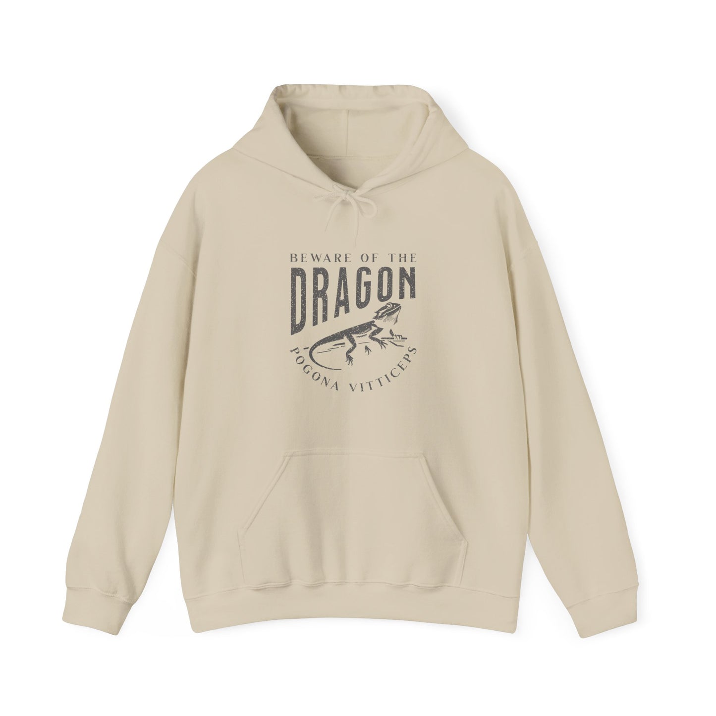 Beware of the Dragon | Bearded Dragon Hooded Sweatshirt | Reptile Hoodie