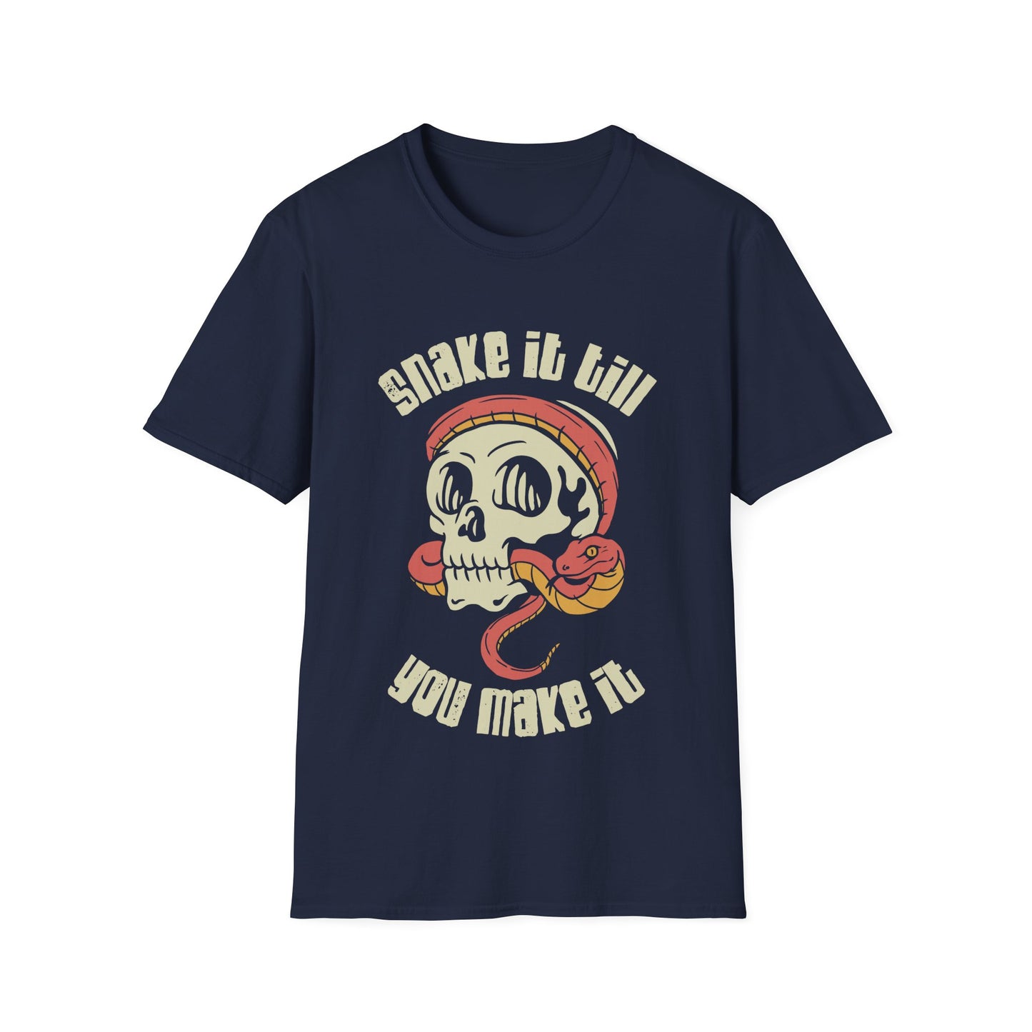Snake It Till You Make It Unisex Softstyle T-Shirt | Reptile Lovers Gift