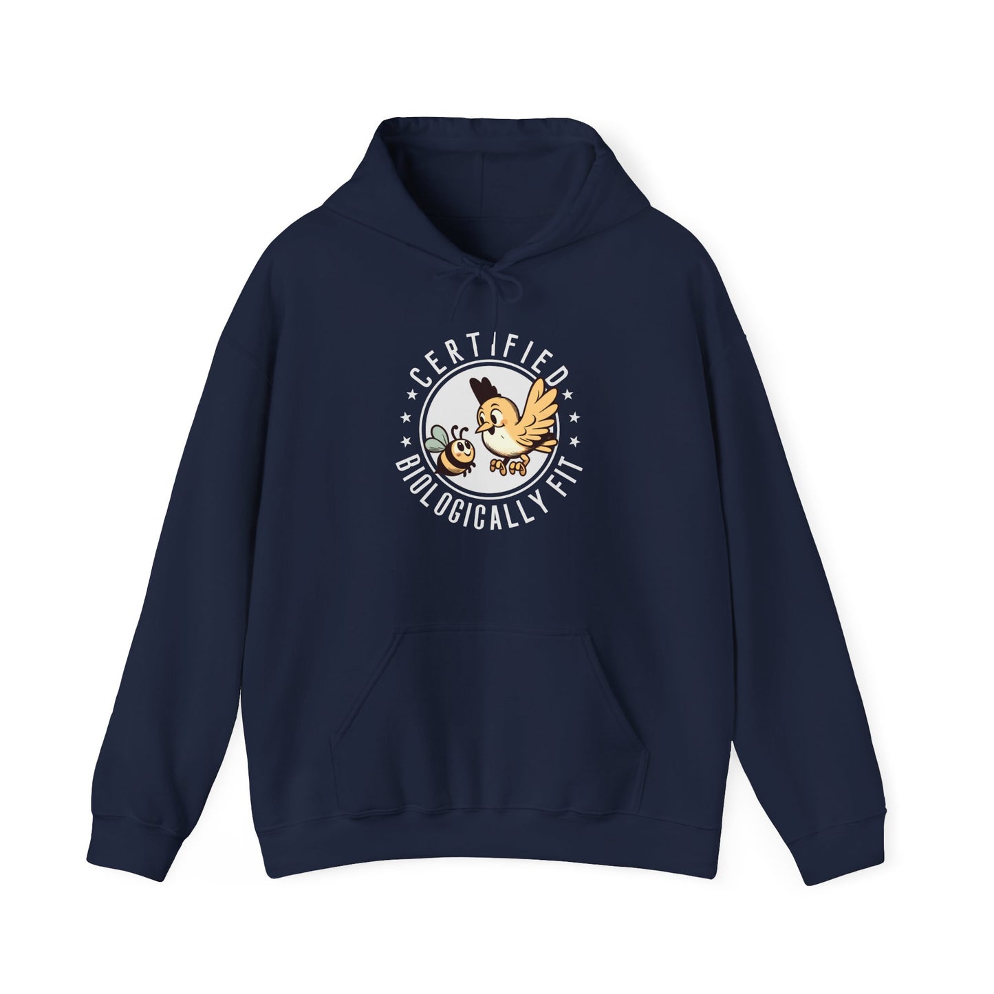 Certified Biologically Fit Unisex Hooded Sweatshirt, New Parents Gift, Mum and Dad Hoodie, Science Biology Gift, Mother's Day, Father's Day