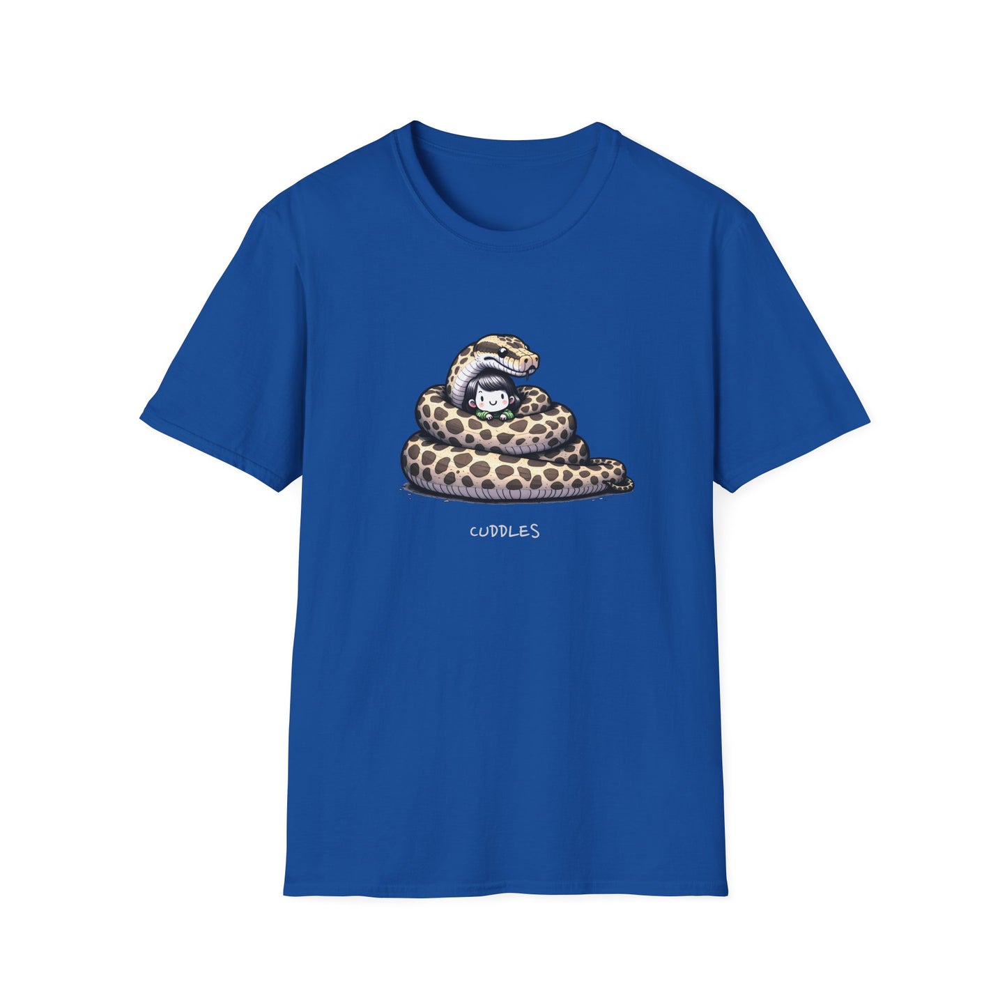 Snake Cuddles | Unisex Softstyle T-Shirt | Gift for Reptile Lover