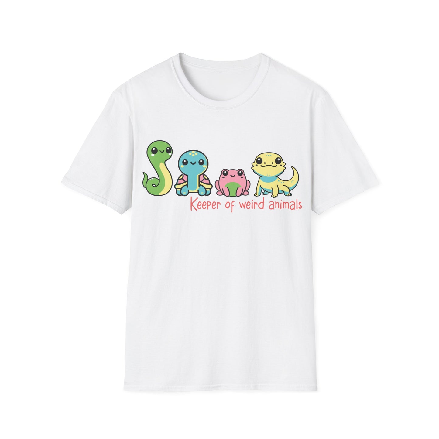 Keeper of Weird Animals Unisex Softstyle T-Shirt | Reptile Tee | Snake Shirt | Frog Top | Turtle Lover | Animal Lover Tshirt