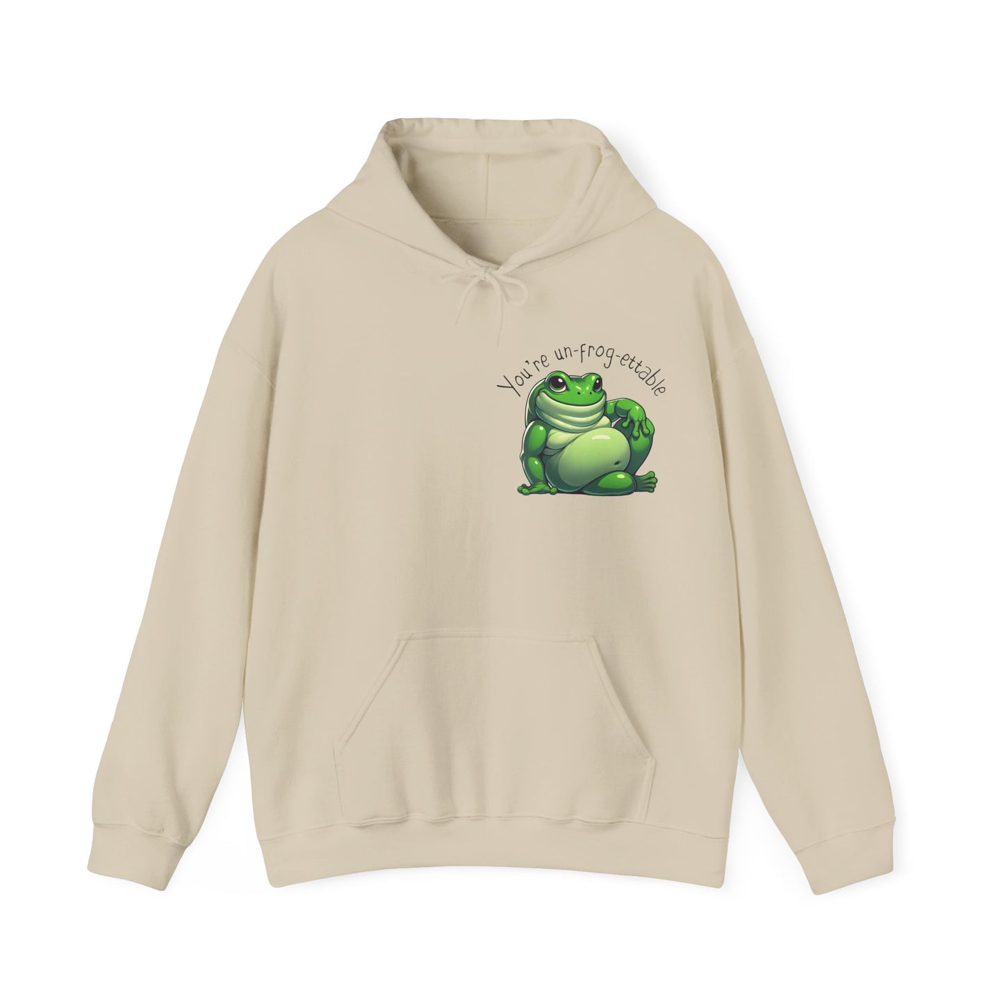 Green Tree Frog Valentine's Day Unisex Hooded Sweatshirt, Frog Lover Gift, Gift for Her, Gift for Him, Cute Frog Hoodie