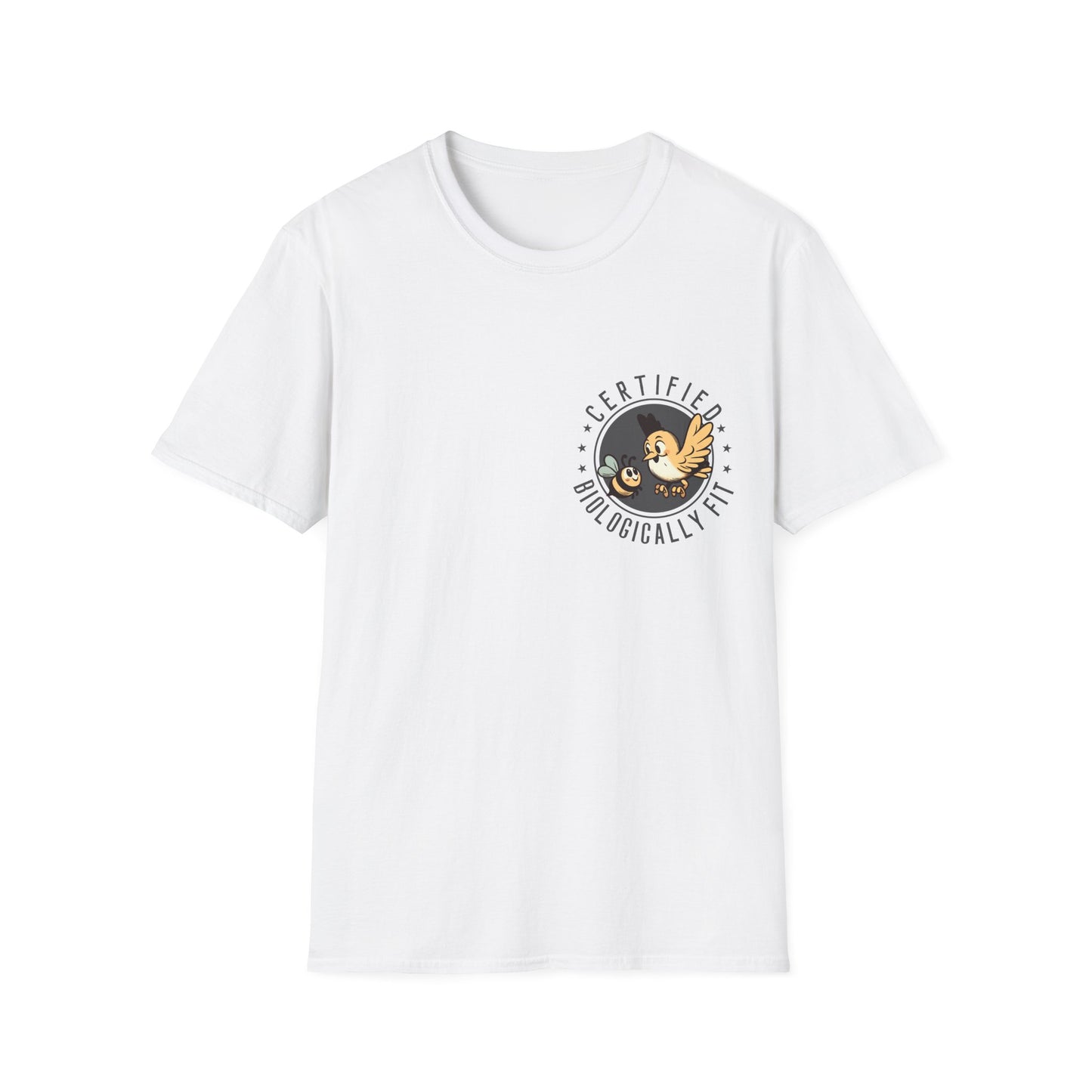 Certified Biologically Fit Unisex Softstyle T-Shirt, New Parents Gift, Mum and Dad Tee, Science Biology Shirt, Mother's Day, Father's Day