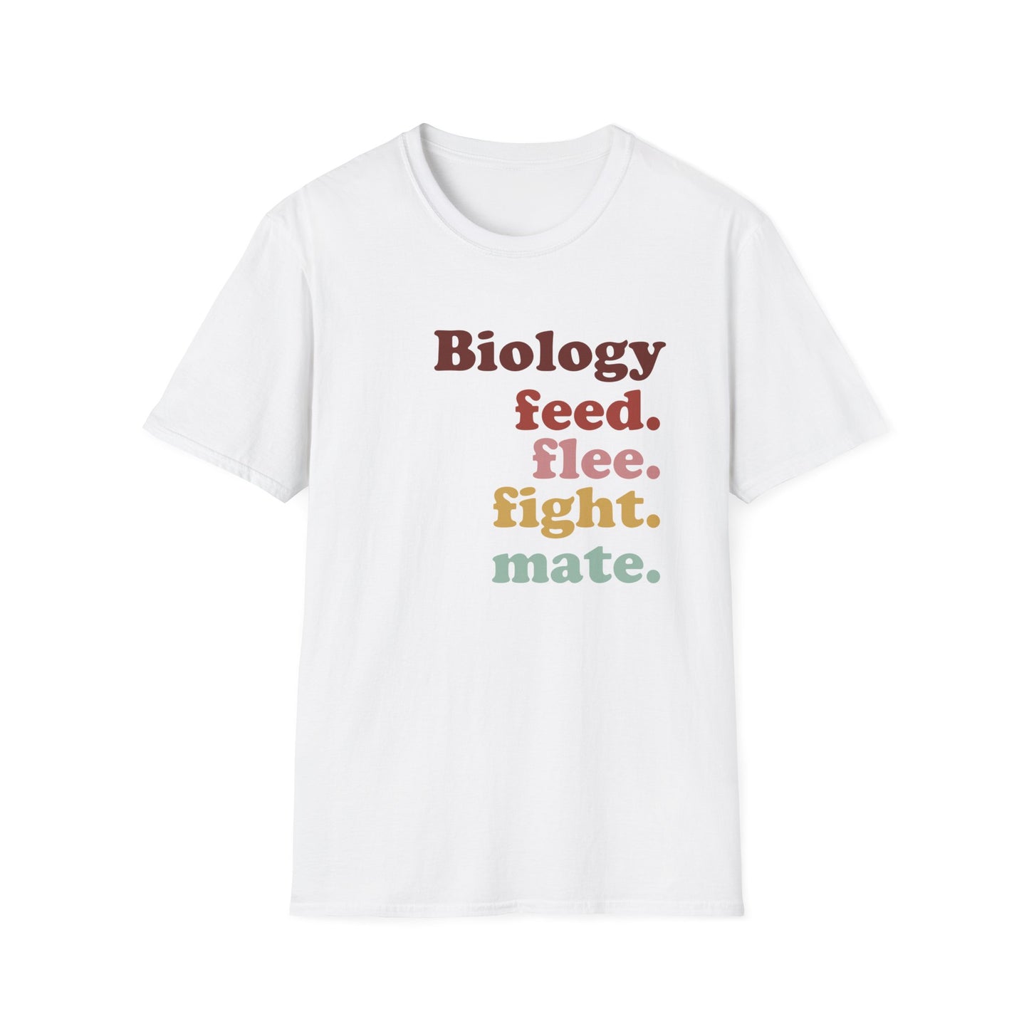 4 F's of Biology Unisex Softstyle T-Shirt | Science lover gift tee | Funny Science Shirt