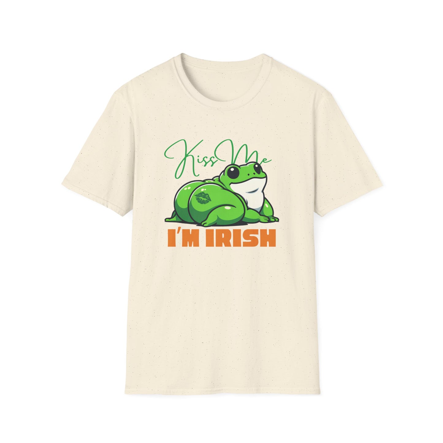 Kiss Me I'm Irish Unisex Softstyle T-Shirt | Frog St Patrick's Day Shirt | Funny Frog Tee