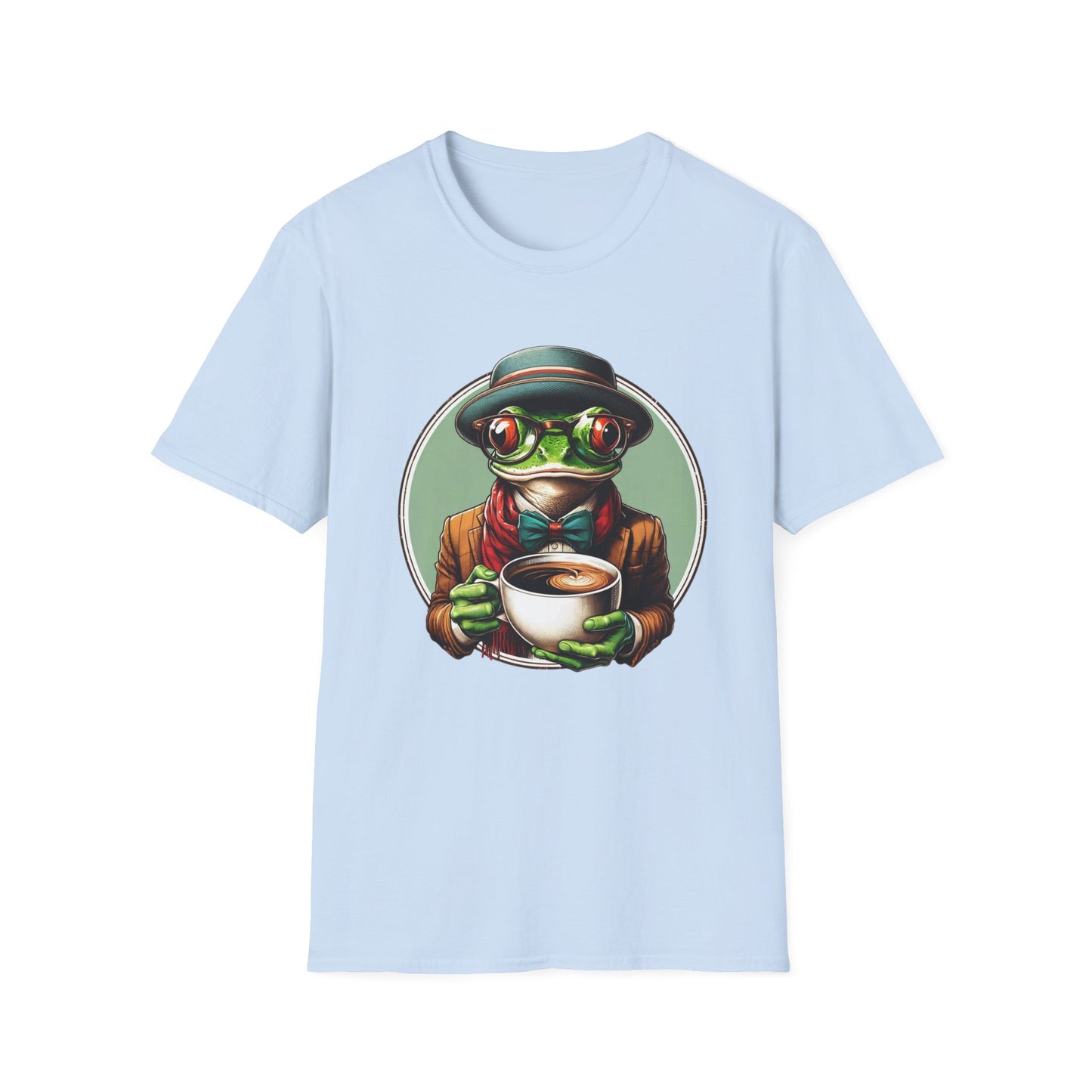 Coffee Time | Green Tree Frog Unisex Softstyle T-Shirt
