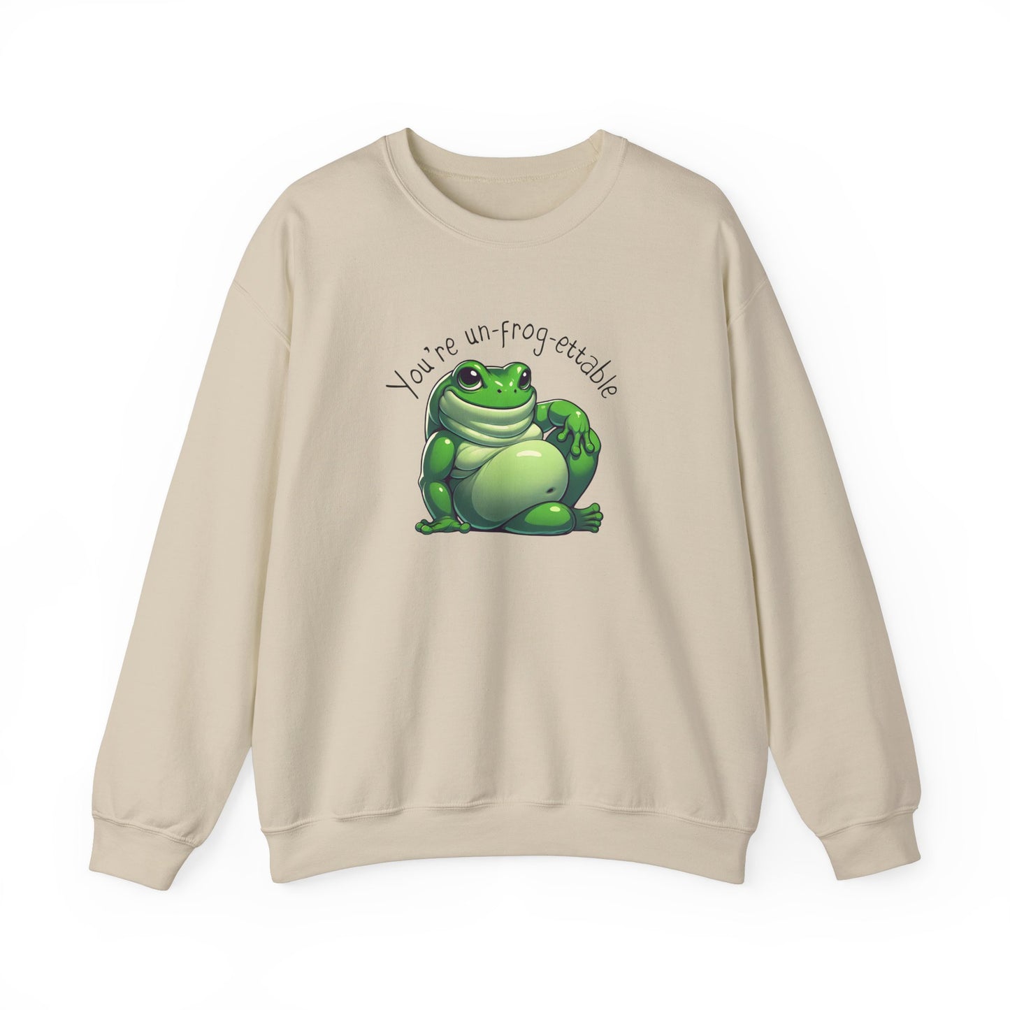 Green Tree Frog Valentine's Day Unisex Crewneck Sweatshirt, Frog Lover Gift, Gift for Her, Gift for Him, Cute Frog Sweatshirt