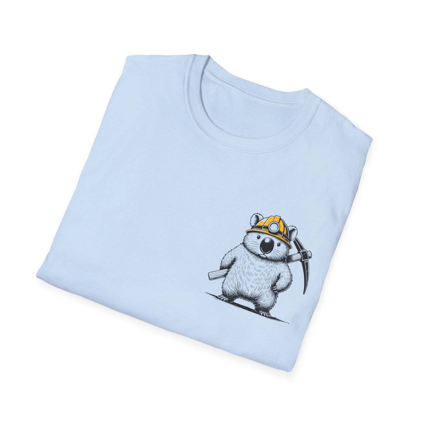 Miner Wombat T-Shirt – Australian Wildlife Funny Outback Worker Tee