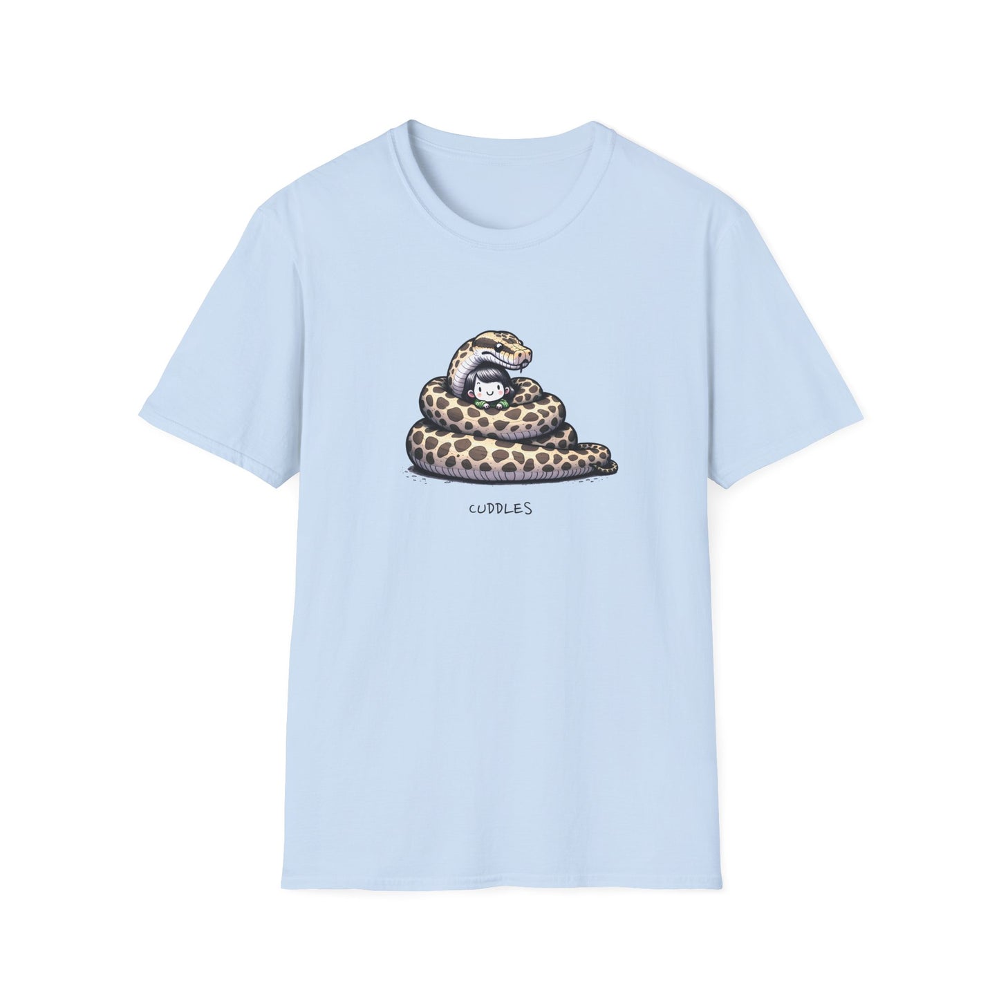 Snake Cuddles | Unisex Softstyle T-Shirt | Gift for Reptile Lover