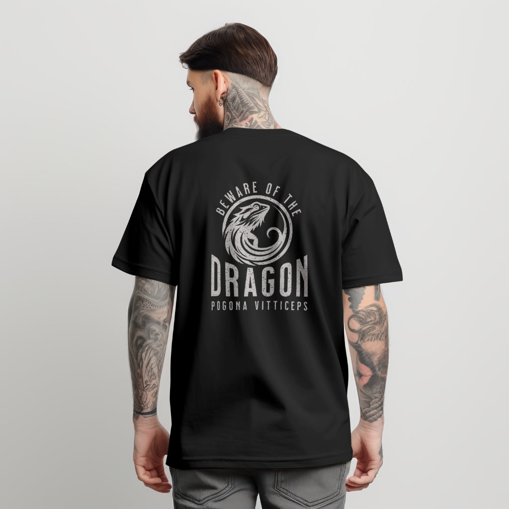 Bearded Dragon Unisex Softstyle T-Shirt | Beware of the Dragon | Reptile Tee