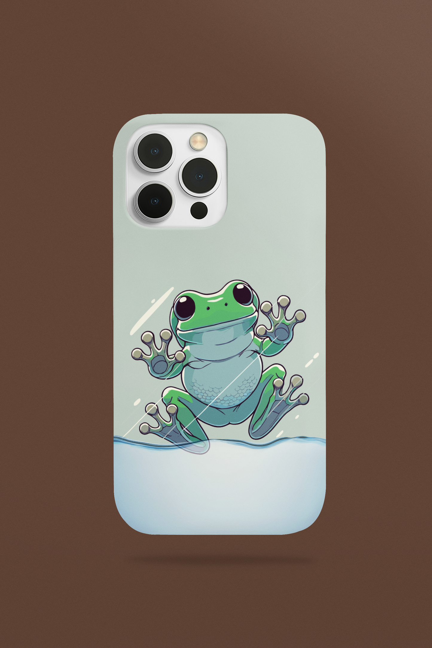 Glass Surfing Frog | Tough Phone Case for Apple iPhone | Frog Lover Gift