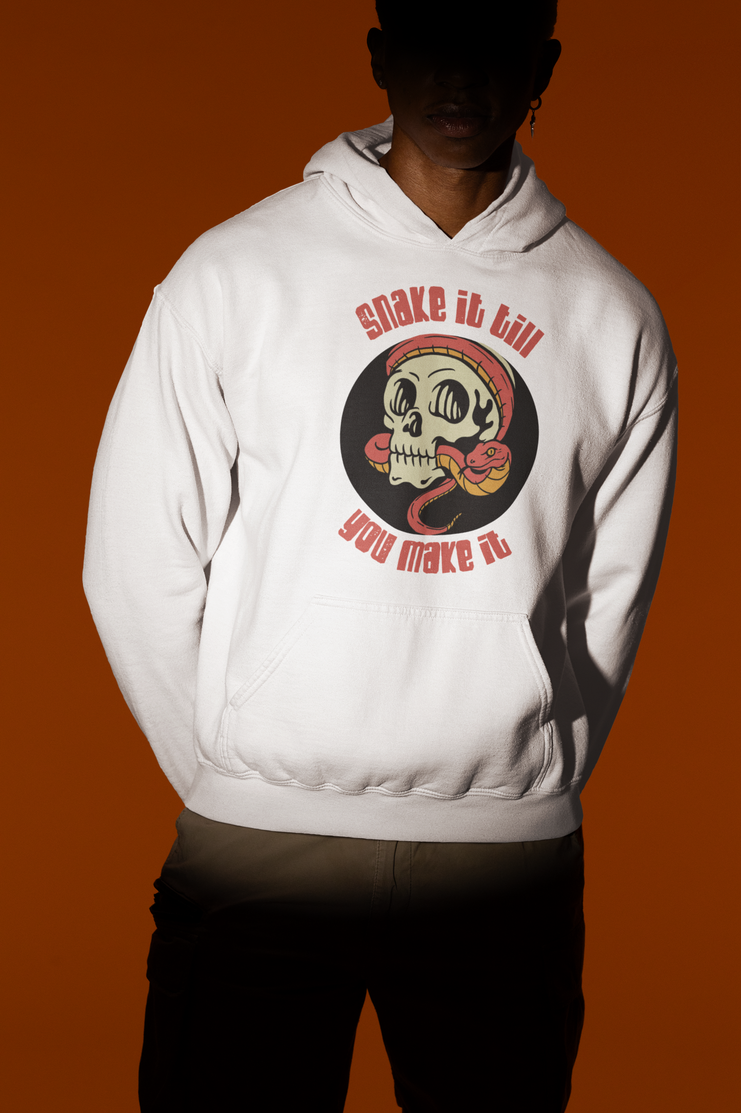 Snake It Till You Make It Unisex Hooded Sweatshirt | Reptile Lover's Gift | Snake Hoodie
