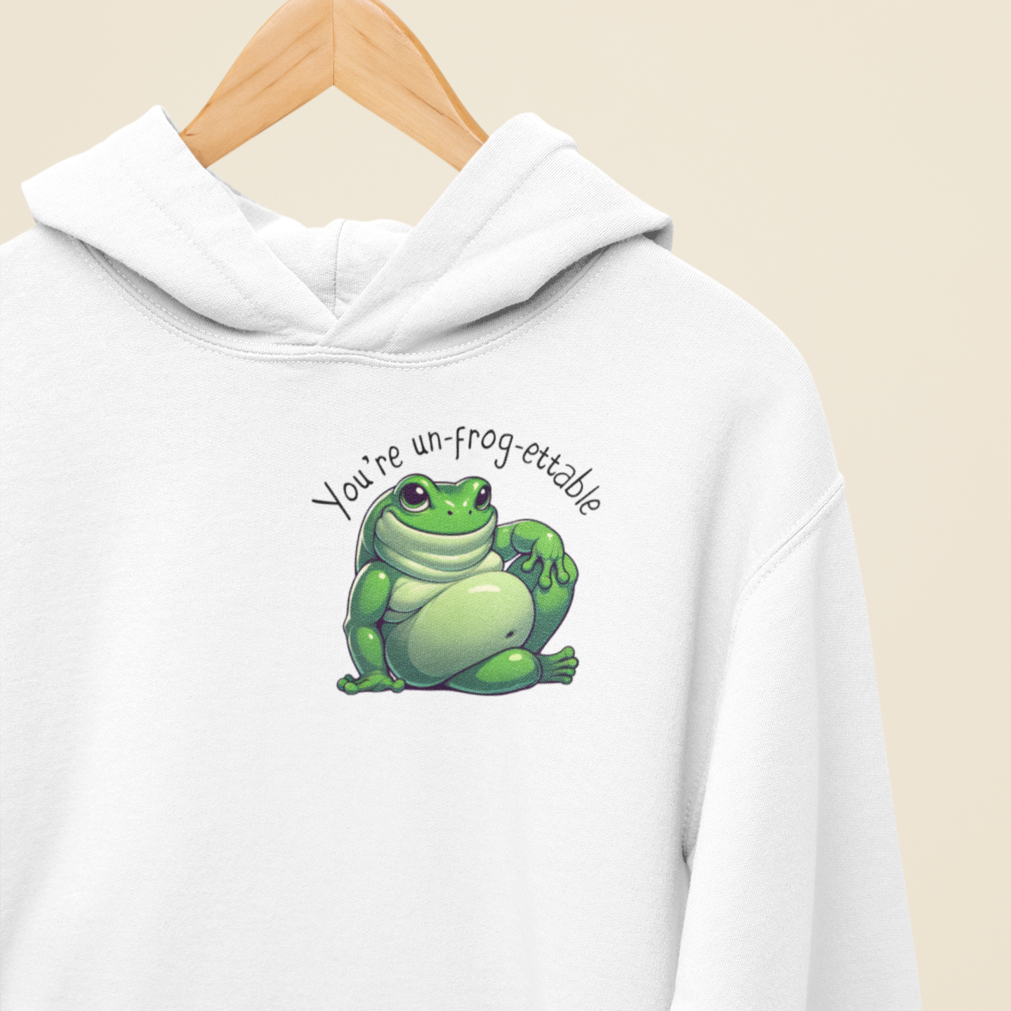 Green Tree Frog Valentine's Day Unisex Hooded Sweatshirt, Frog Lover Gift, Gift for Her, Gift for Him, Cute Frog Hoodie