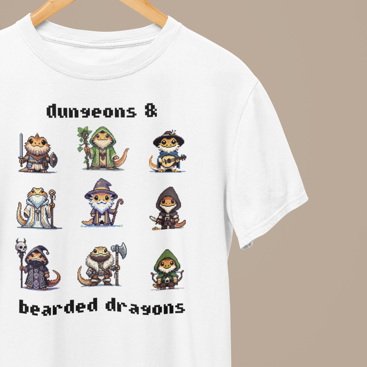 Dungeons and Bearded Dragons Shirt | Bearded Dragon Pixel Art | Unisex Softstyle T-Shirt | Reptile DnD Shirt