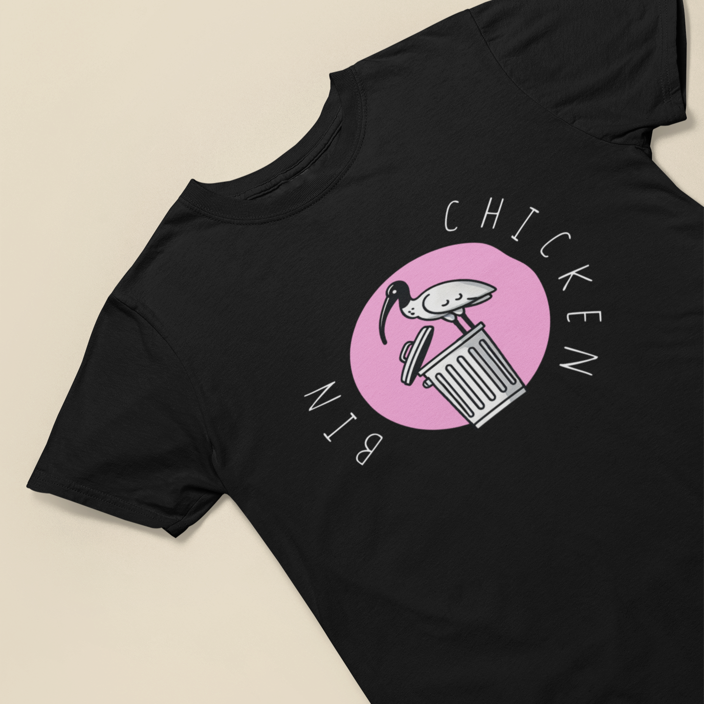 Bin Chicken Unisex Softstyle T-Shirt | Bird Lover T-Shirt | Gift for Bird Nerd | White Ibis