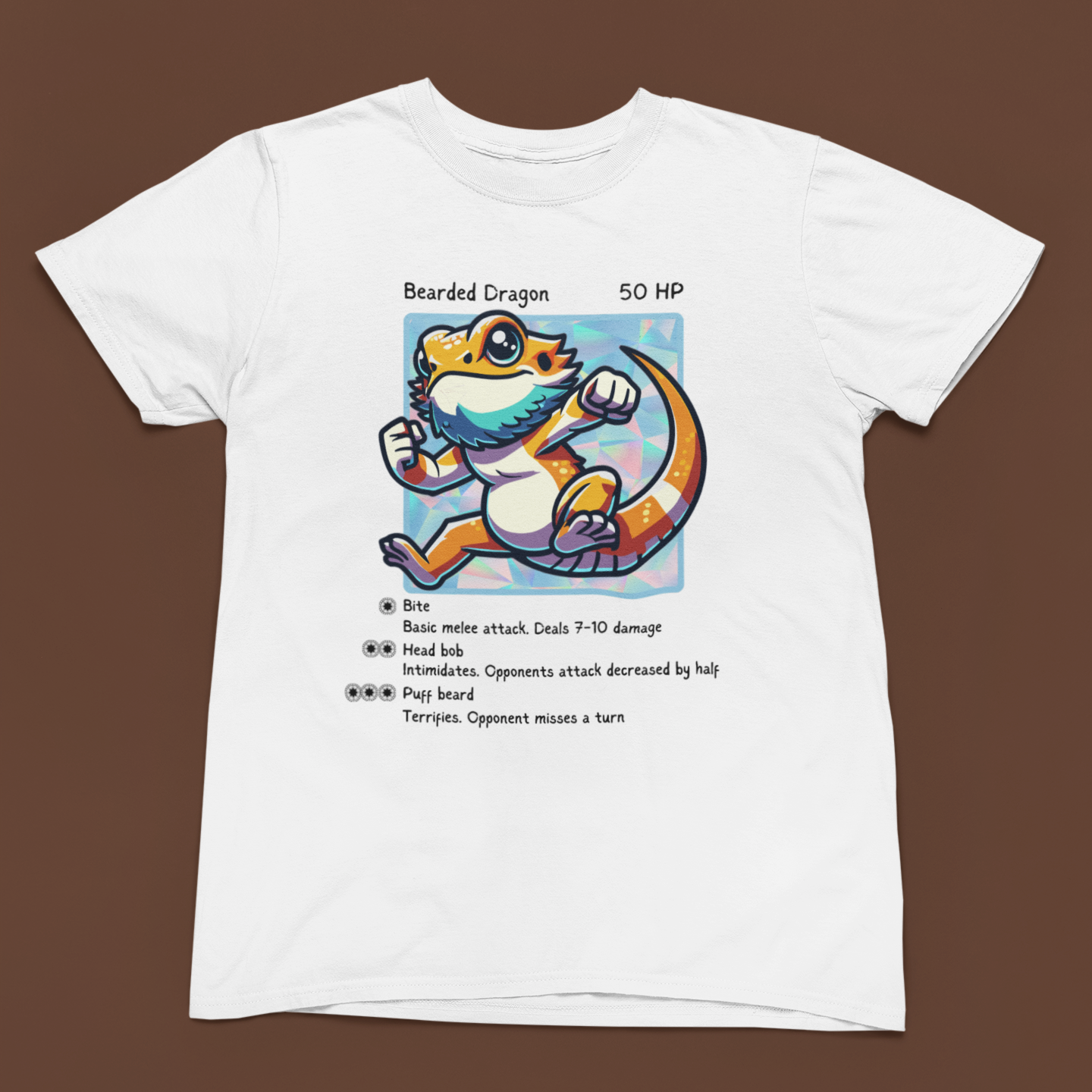 Bearded Dragon Trading Card Unisex Softstyle T-Shirt, Reptile Lover Tee, Animal Graphic Shirt, Pet Owner Gift, Wildlife Fashion Top