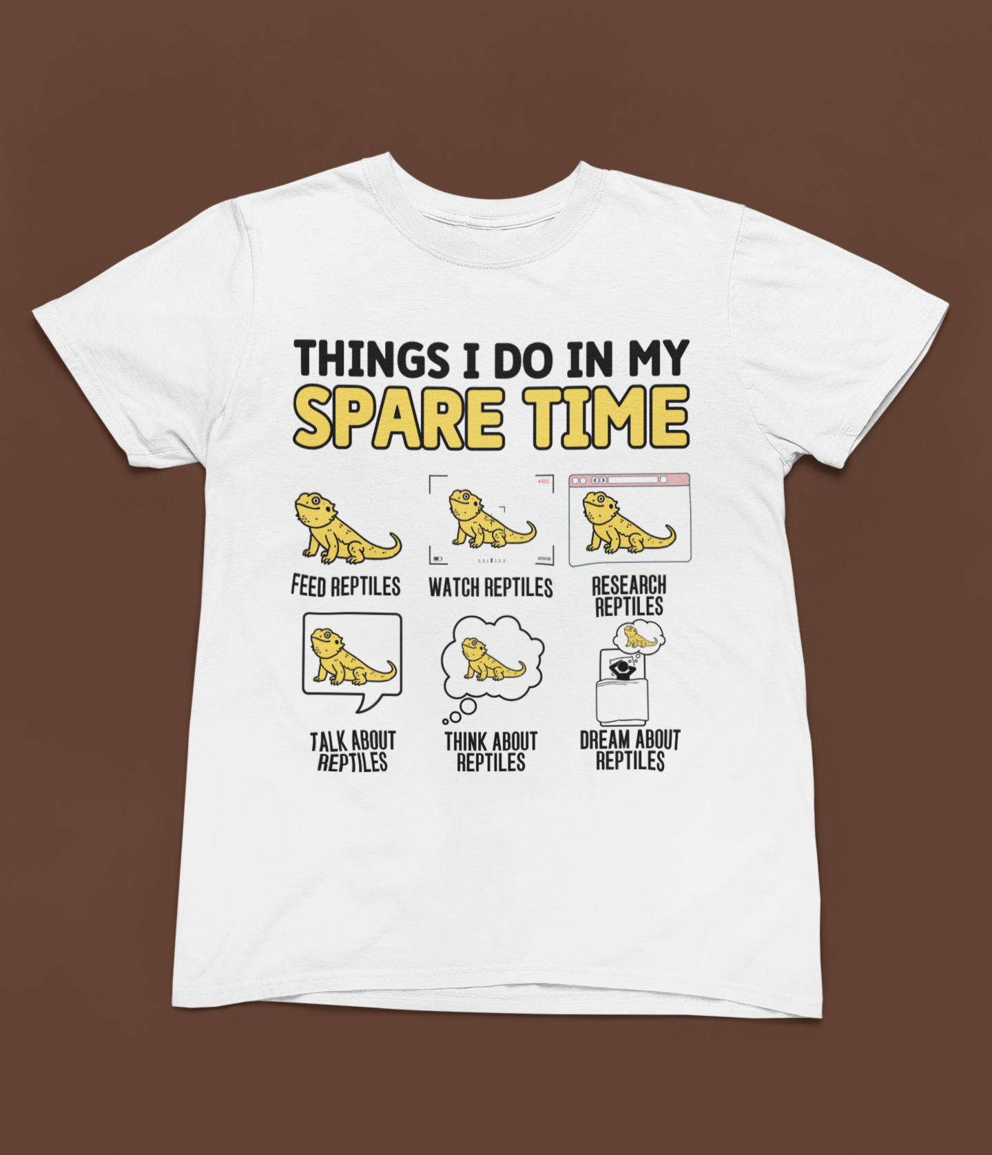 Reptile Keeper Unisex Softstyle T-Shirt, How I Spend My Spare Time With Reptiles, Bearded Dragon, Snake, Lizard Tee