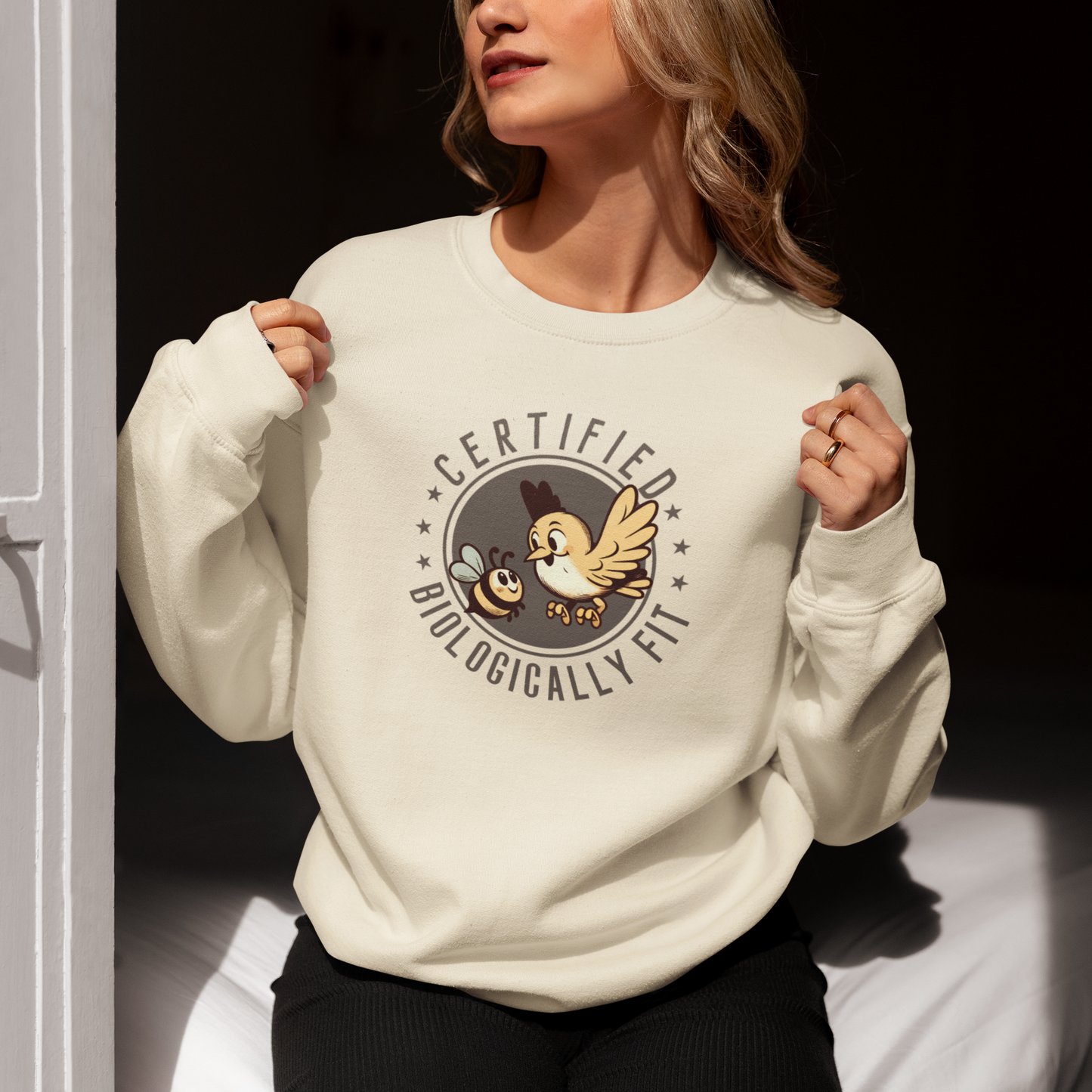 Biologically Fit Unisex Crewneck Sweatshirt, New Parents Gift, Mum and Dad Sweatshirt, Science Biology Gift, Mother's Day, Father's Day