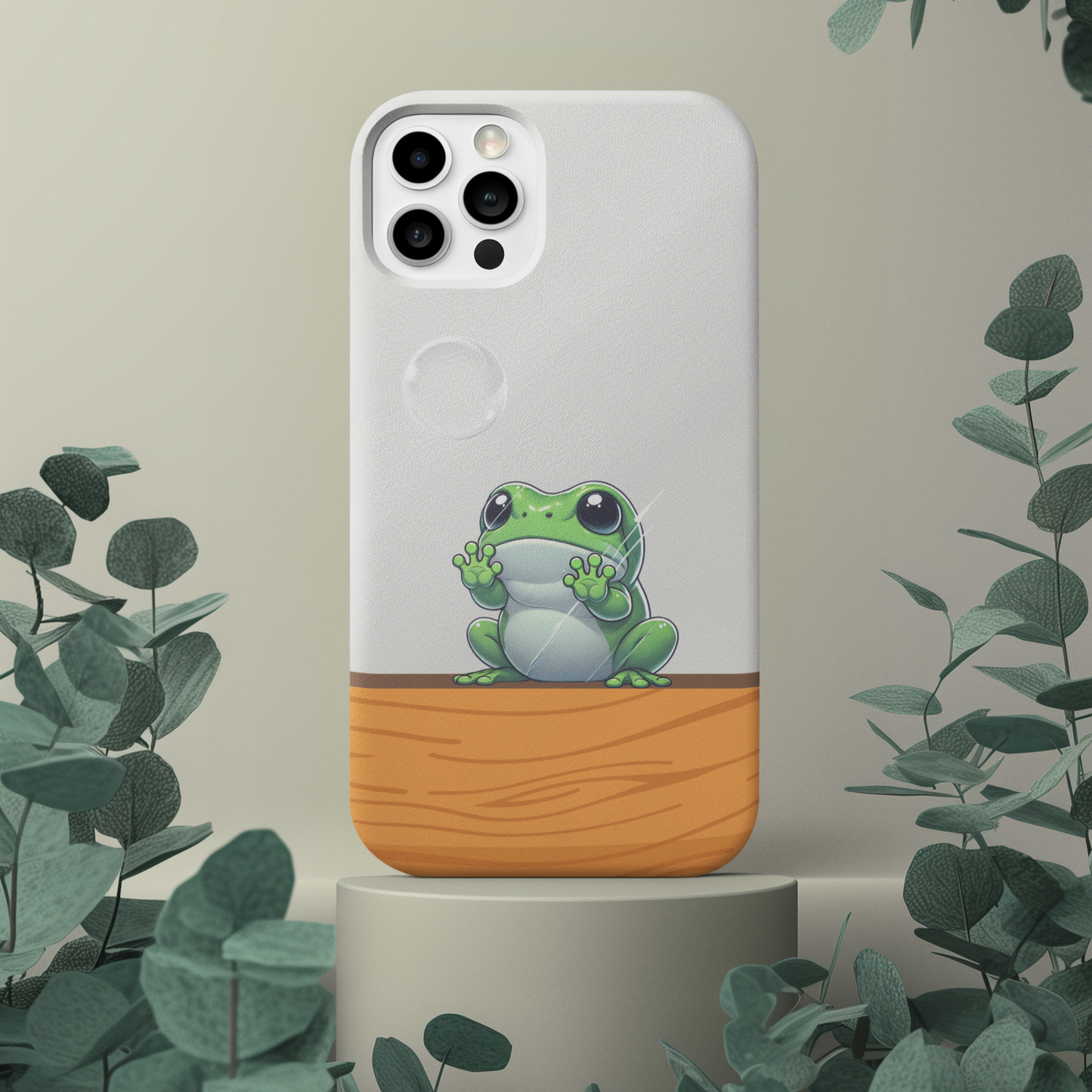 Green Tree Frog Tough Phone Case for Apple iPhone, Dumpy Tree Frog, Frog Lover Gift, Terrarium Gift