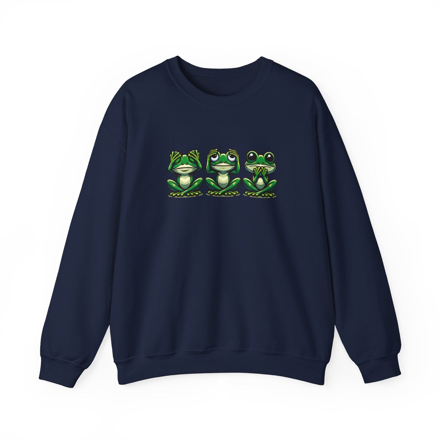 Frog Unisex Crewneck Sweatshirt | See No Evil, Hear No Evil, Speak No Evil