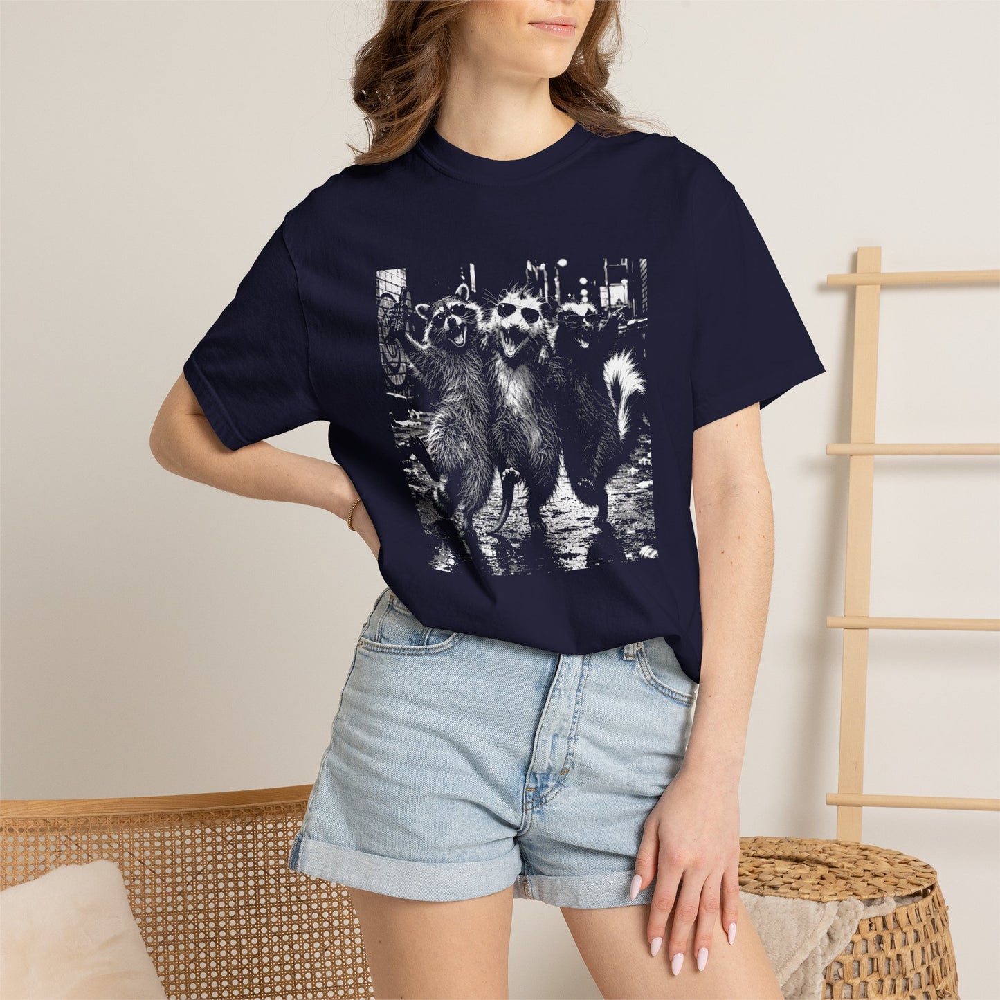 Raccoon Opossum Skunk Shirt, Comfort Colors Funny Animal Tee, Trash Panda T Shirt, Urban Wildlife Graphic Tee, Feral Animal Gift