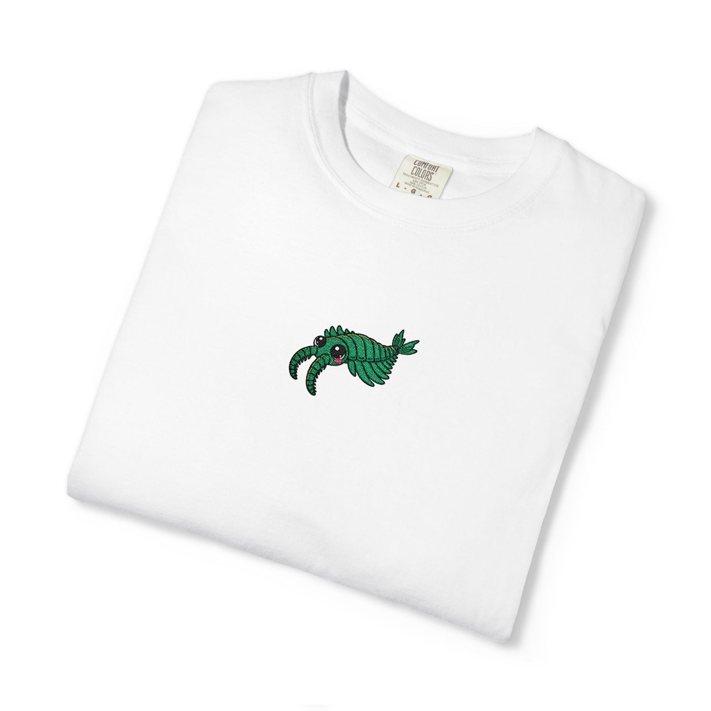 Anomalocaris Embroidered Comfort Colors T-Shirt, Cambrian Explosion Shirt, Prehistoric Ocean Creature Tee, Paleontology Gift, Fossil Shirt